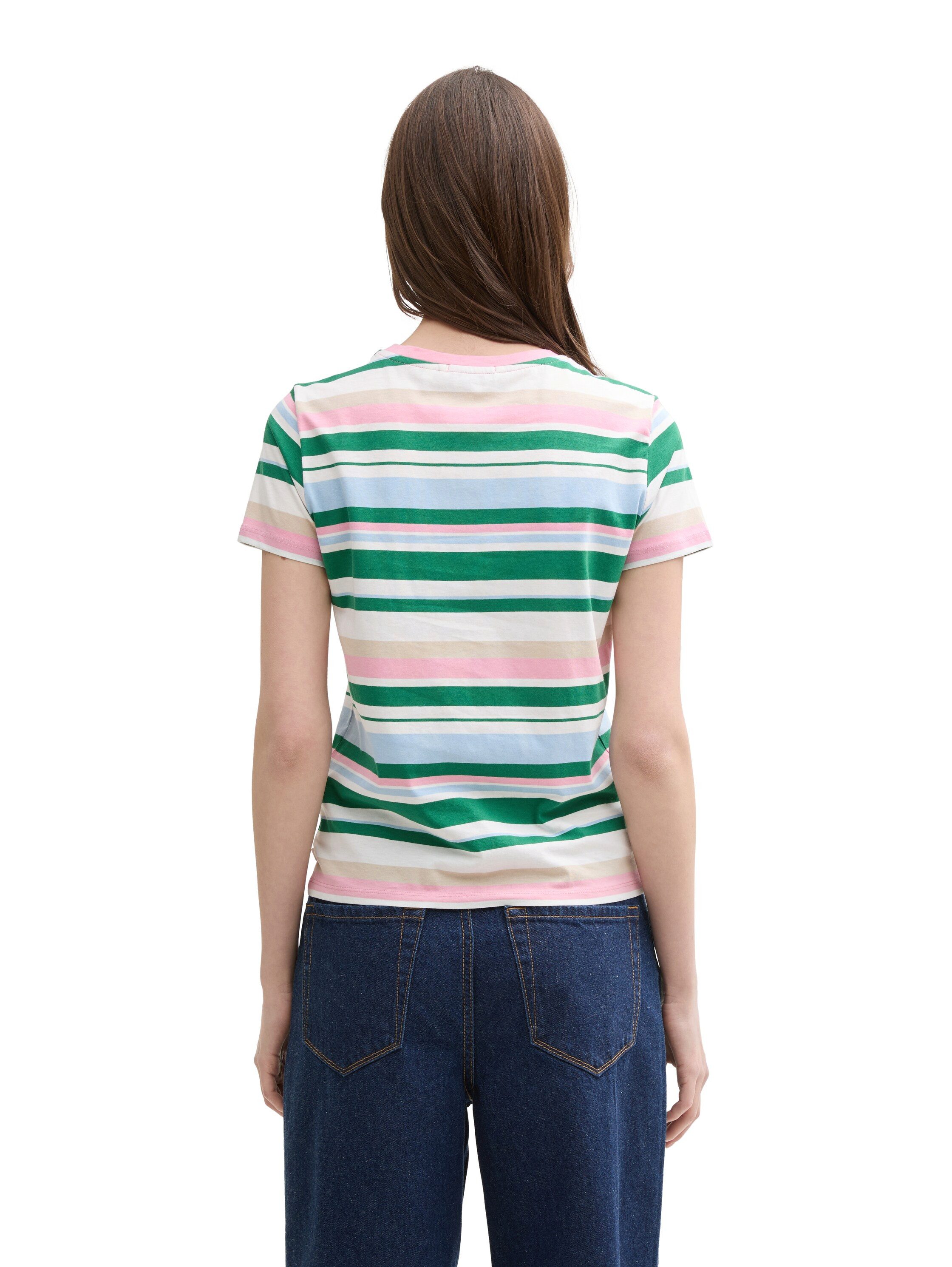 TOM TAILOR Denim T-Shirt geringelt günstig online kaufen
