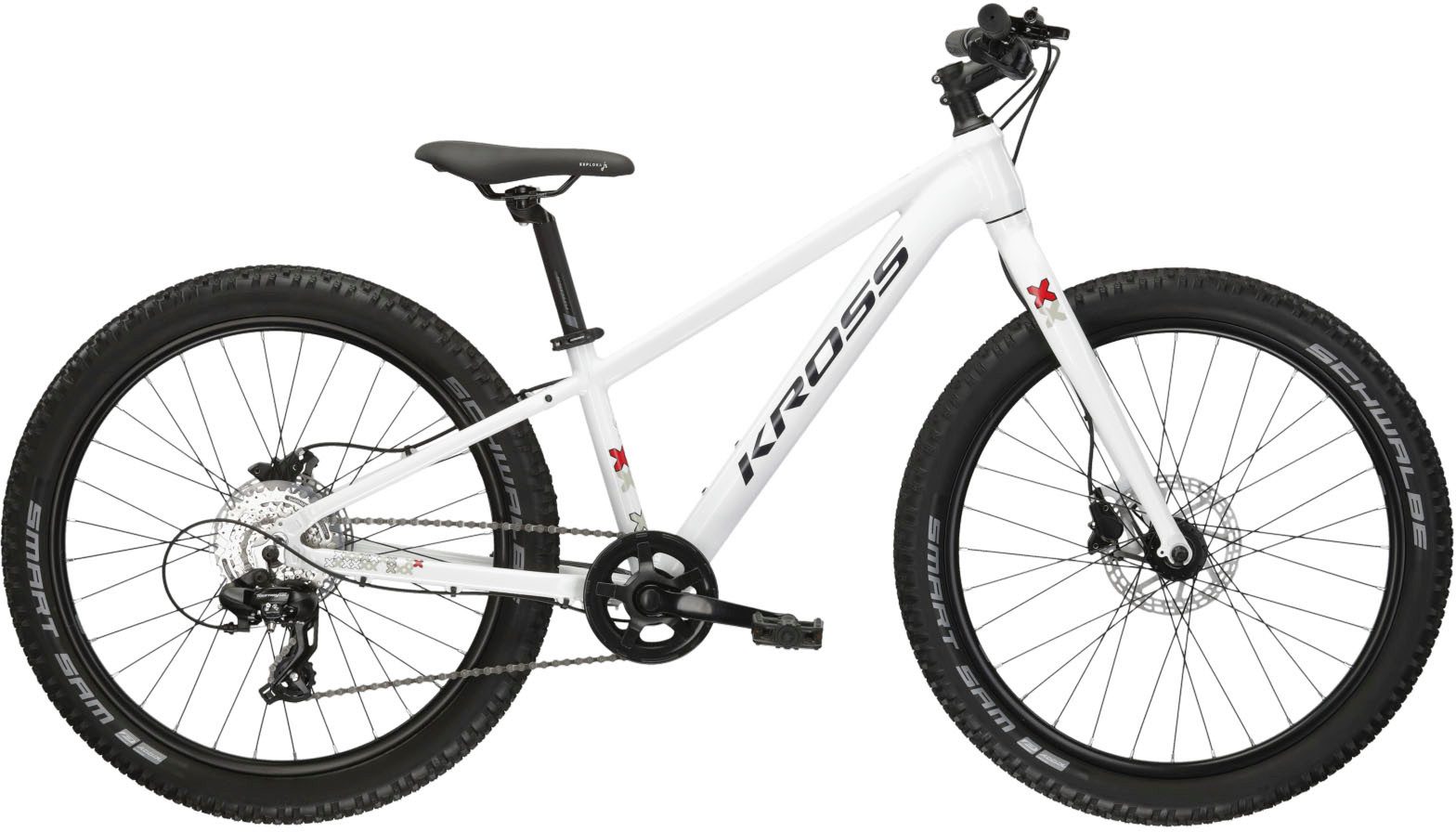 Kross Kinderfahrrad Kinder-MTB Level Jr 2.0, 8 Gang Shimano TOURNEY TX800 Schaltwerk, Kettenschaltung