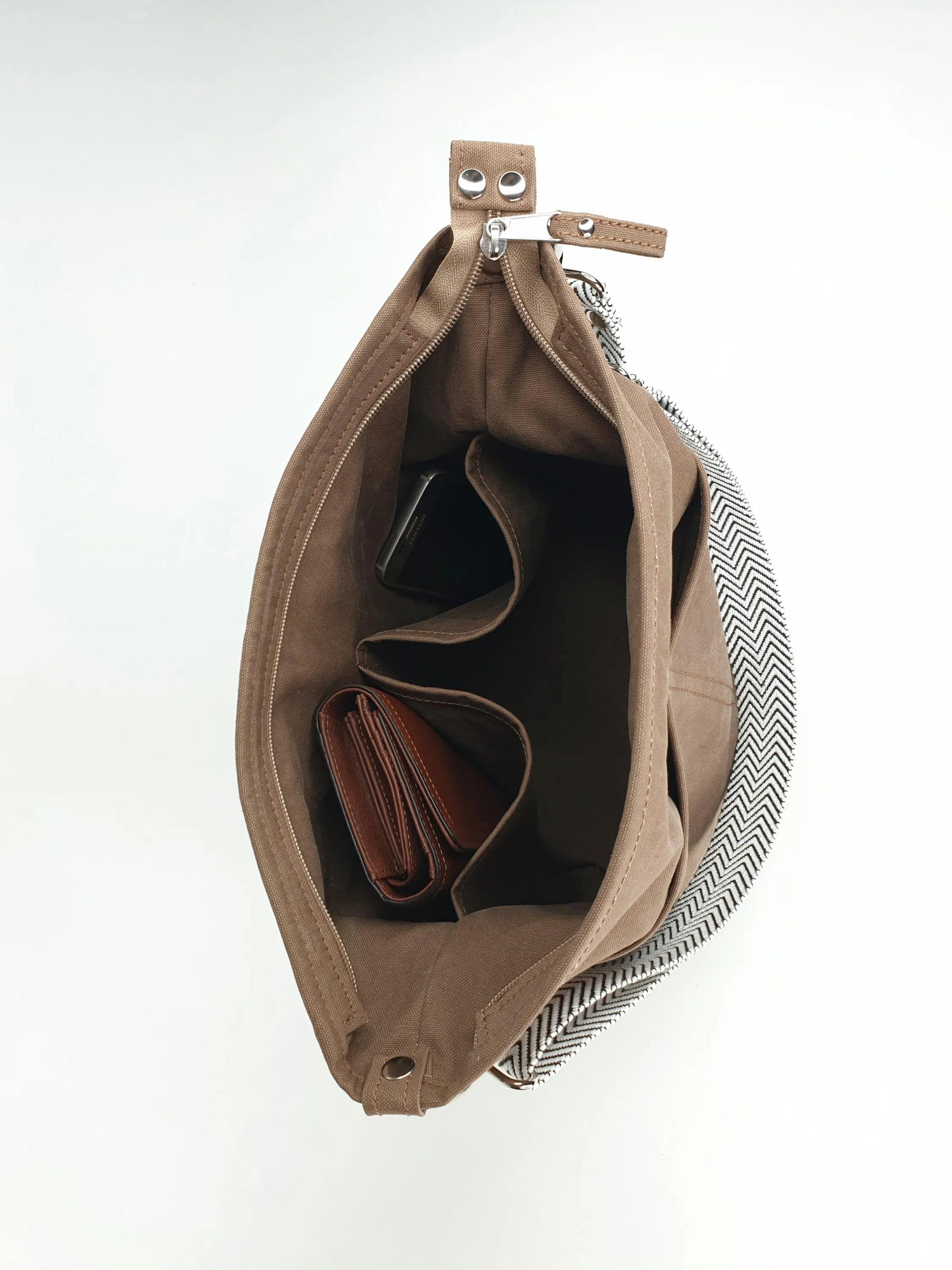 sanumi Umhängetasche Canvas Hobobag
