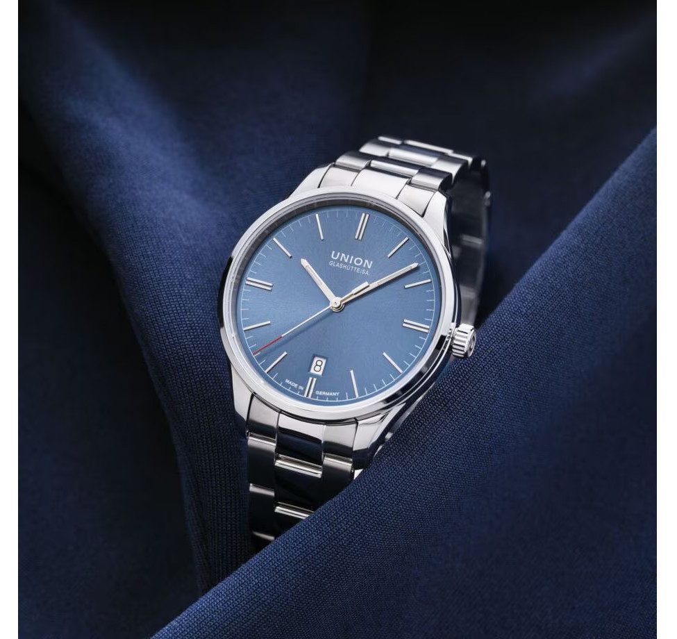 UNION GLASHÜTTE Automatikuhr Herrenuhr Glashütte UNION Viro Datum 39 mm Automatik