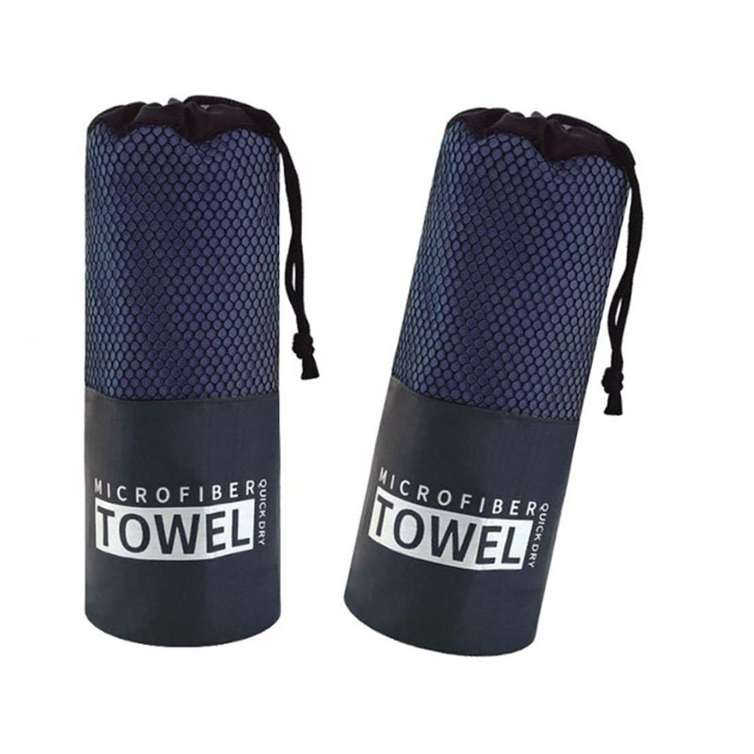 CFYDW Sporthandtuch Tragbares, schnell trocknendes Handtuch, Sporthandtuch aus Mikrofaser marineblau