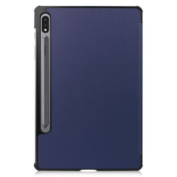 Wigento Tablet-Hülle Premium Smartcover Blau Tasche Etuis Hülle für Samsung Galaxy Tab S7 / Tab S8