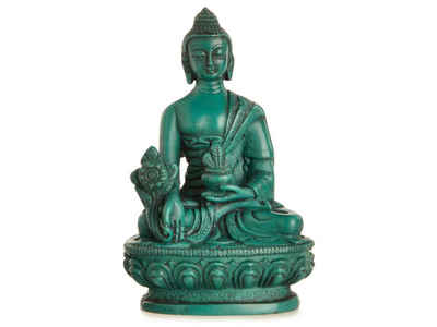 Buddhapur Buddhafigur Medizinbuddha, Handarbeit - 11 cm Höhe