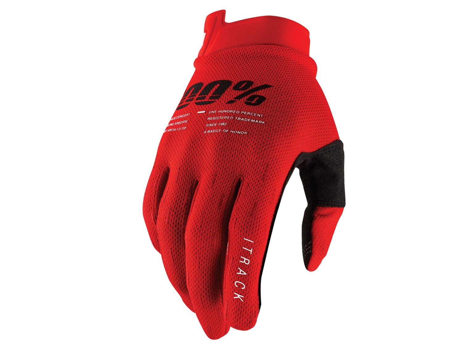 100% Accessoires Red Itrack Fleecehandschuhe Glove 100%