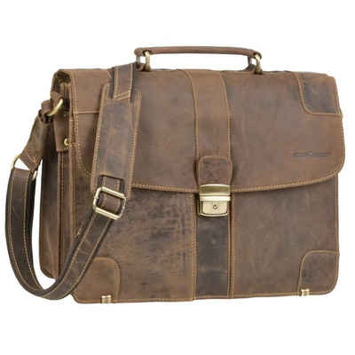 Greenburry Aktentasche »Vintage«, Businesstasche, kleine Schultasche, für Herren und Damen, rustikal