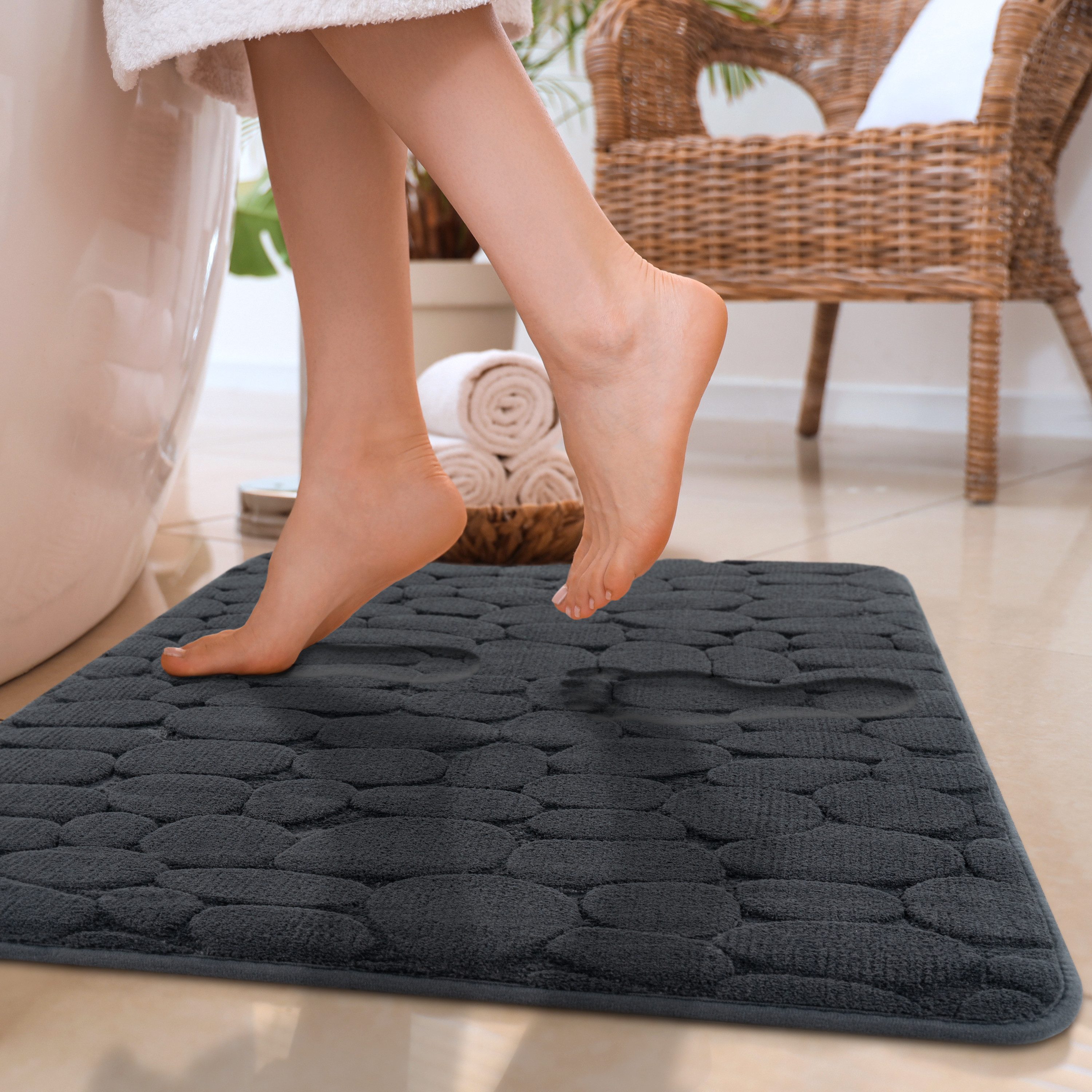 Paco Home Badematte Corby 256, Memory-Schaum Effekt, Höhe 13 mm, rutschhemm günstig online kaufen