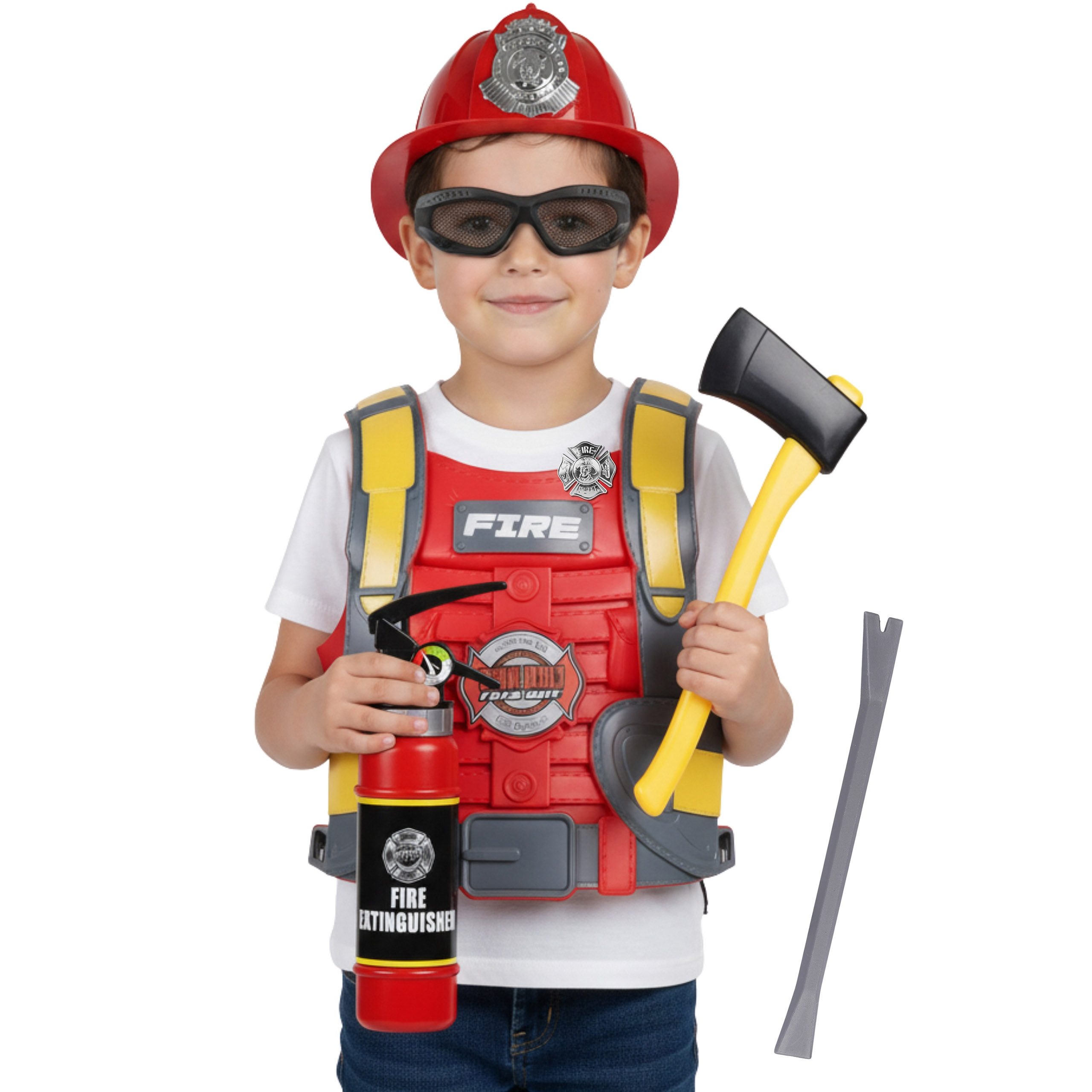 Sarcia.eu Kostüm Feuerwehrmann Kostüm für Jungen – Feuerwehr Set zur Verkleidung