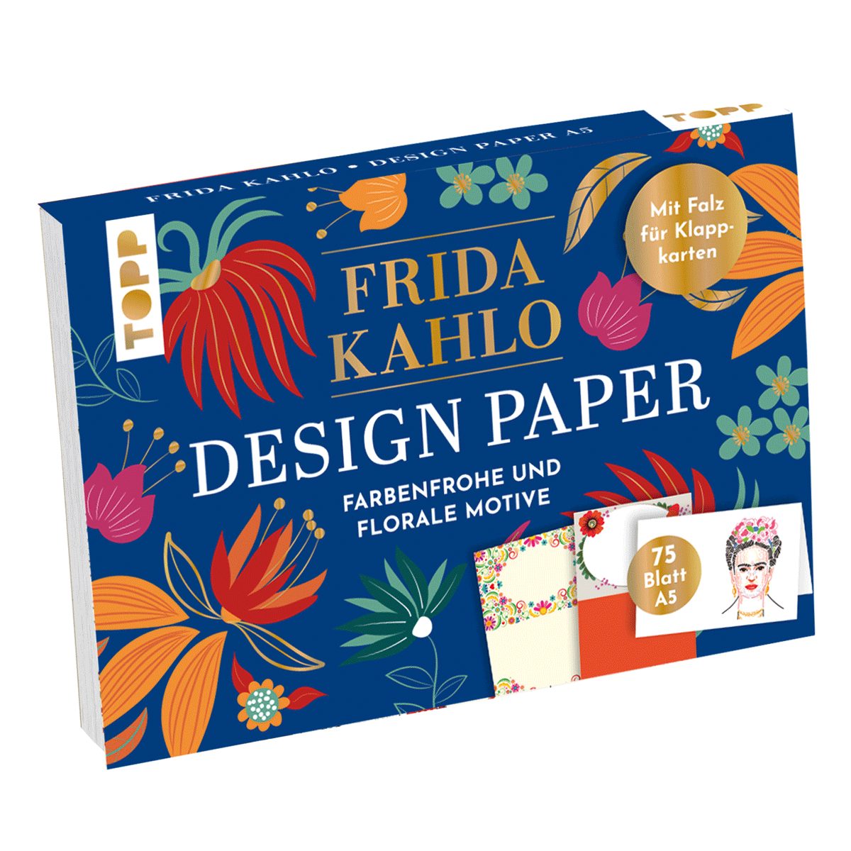 Grußkarte Design Paper Frida Kahlo A5. Mit Handlettering-Grundkurs. 75 Motivp