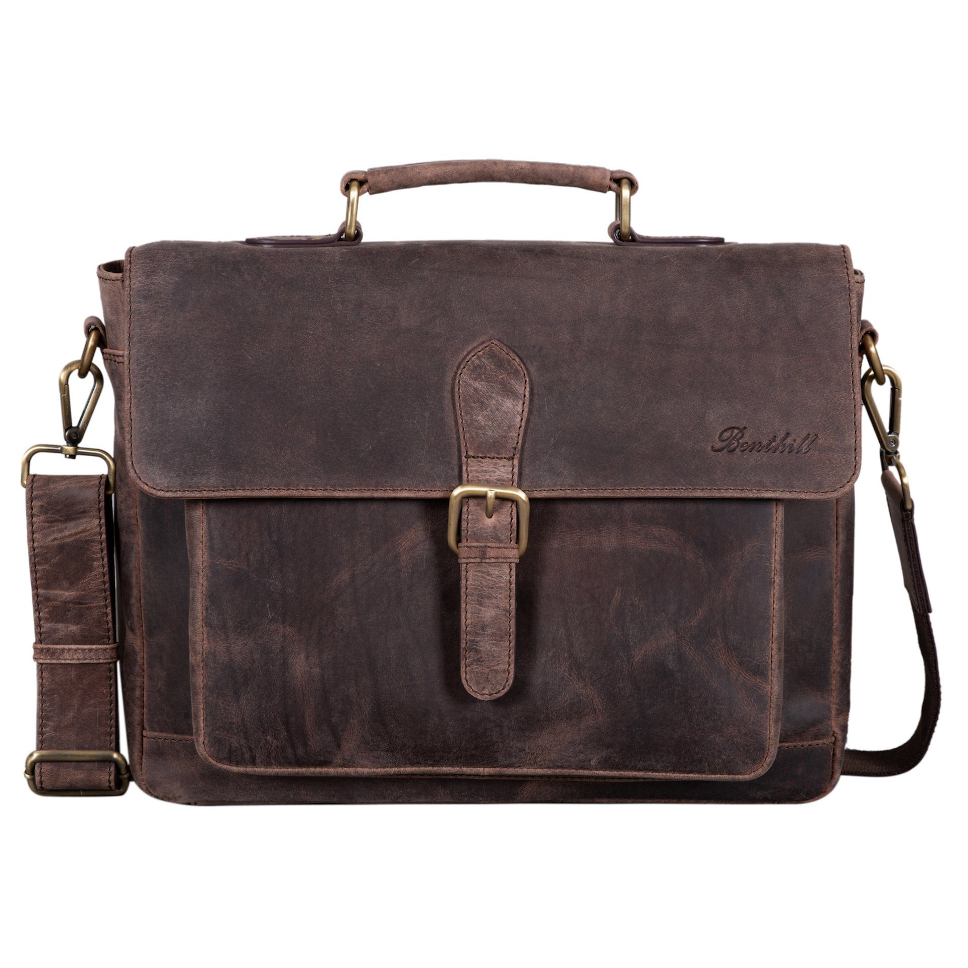 Benthill Aktentasche Echt Leder Laptoptasche Notebooktasche günstig online kaufen