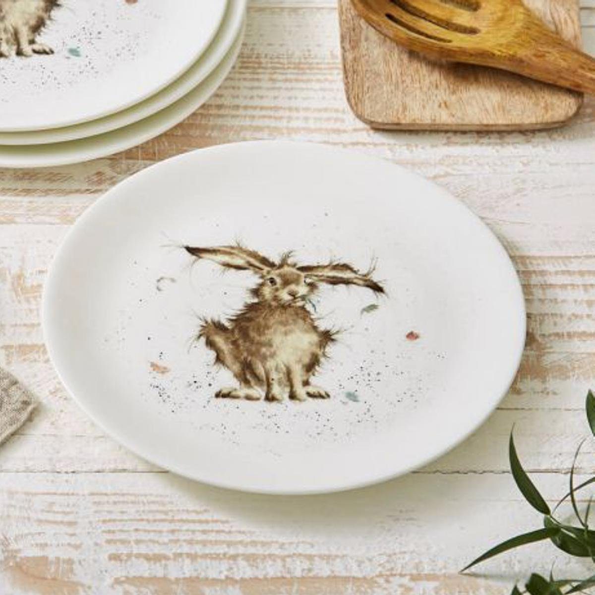 Wrendale Teller Wrendale Designs Porzellan-Kuchenteller Hase Morgenmuffel