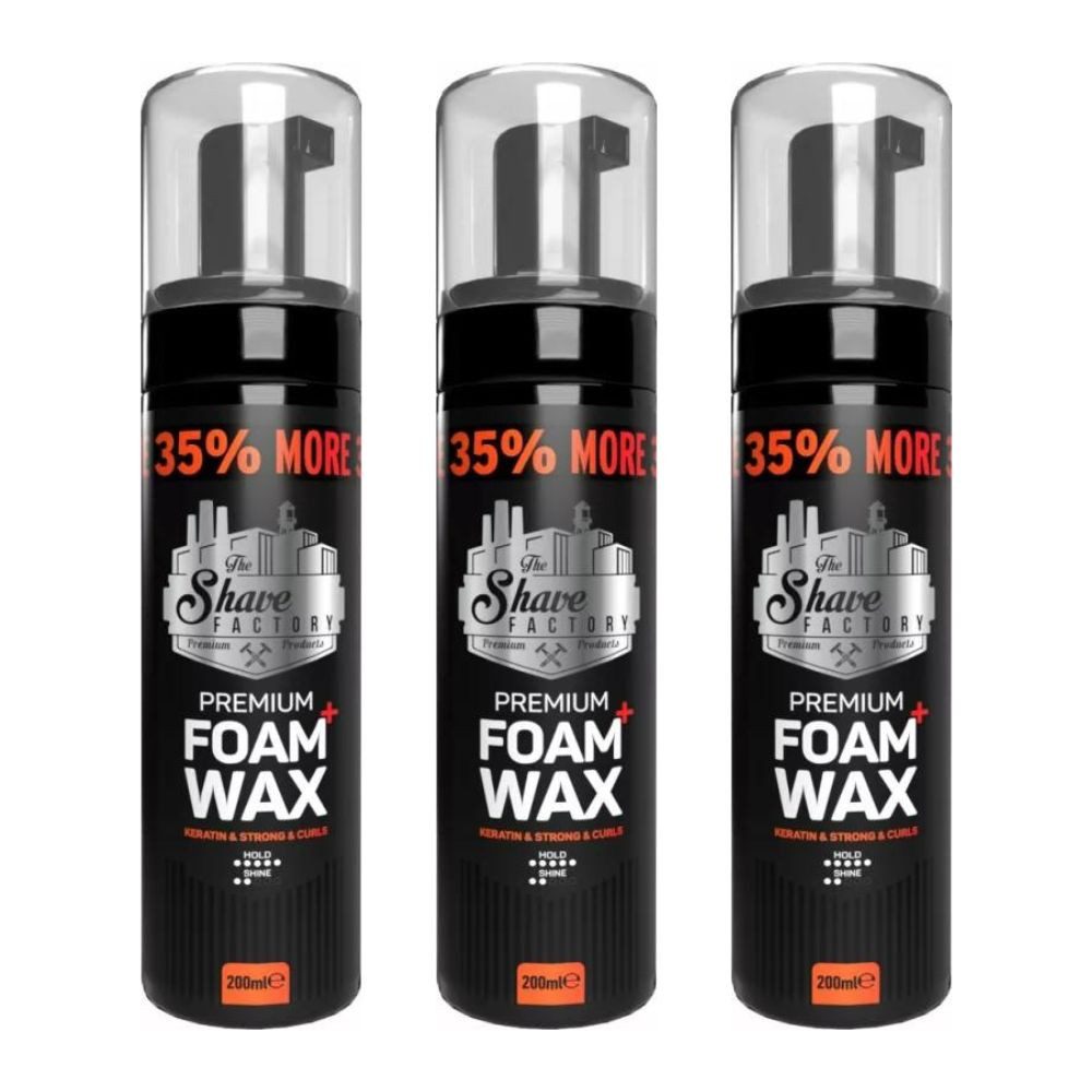 Styling-Creme The Shave Factory Foam Wax 3x 200ml