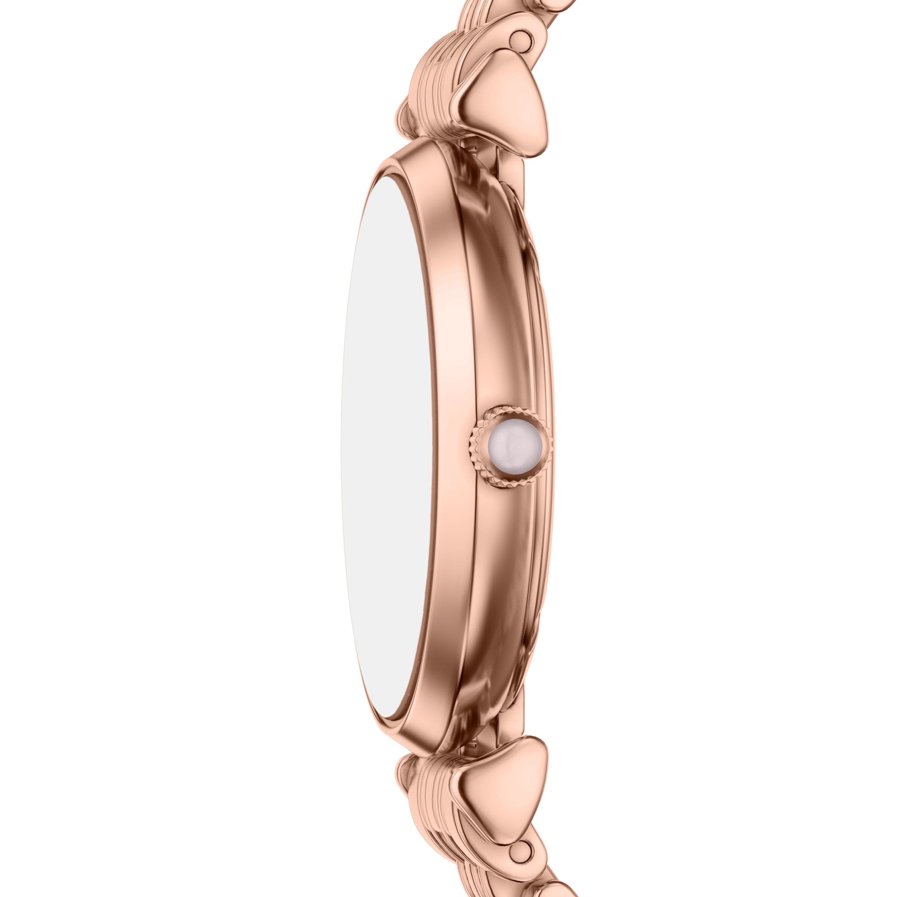 Emporio Armani Quarzuhr AR11767, Armbanduhr, Damenuhr, Edelstahlarmband, analog, Glassteine