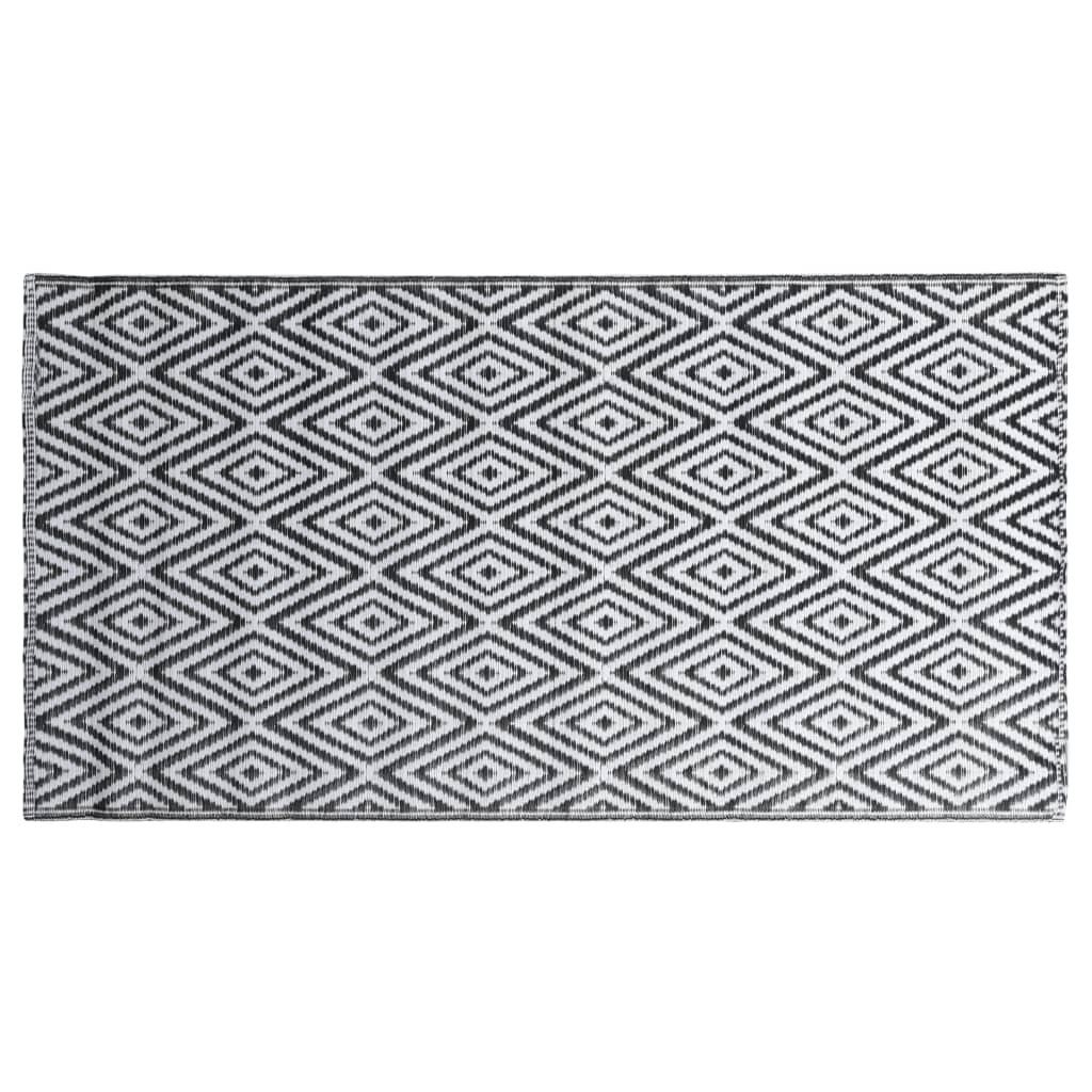 vidaXL Outdoorteppich 190 x 290 cm Teppich Terrasse Camping Outdoor draußen Vorzelt Weiß und, Höhe: 290 mm