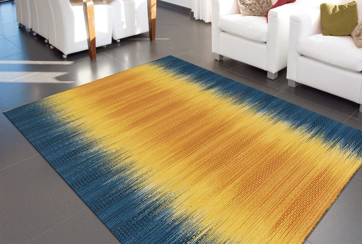 Arte Espina Teppich Sunset 8070, rechteckig, Höhe: 12 mm, Handgemachter Wollteppich mit Wohlfühlcharakter