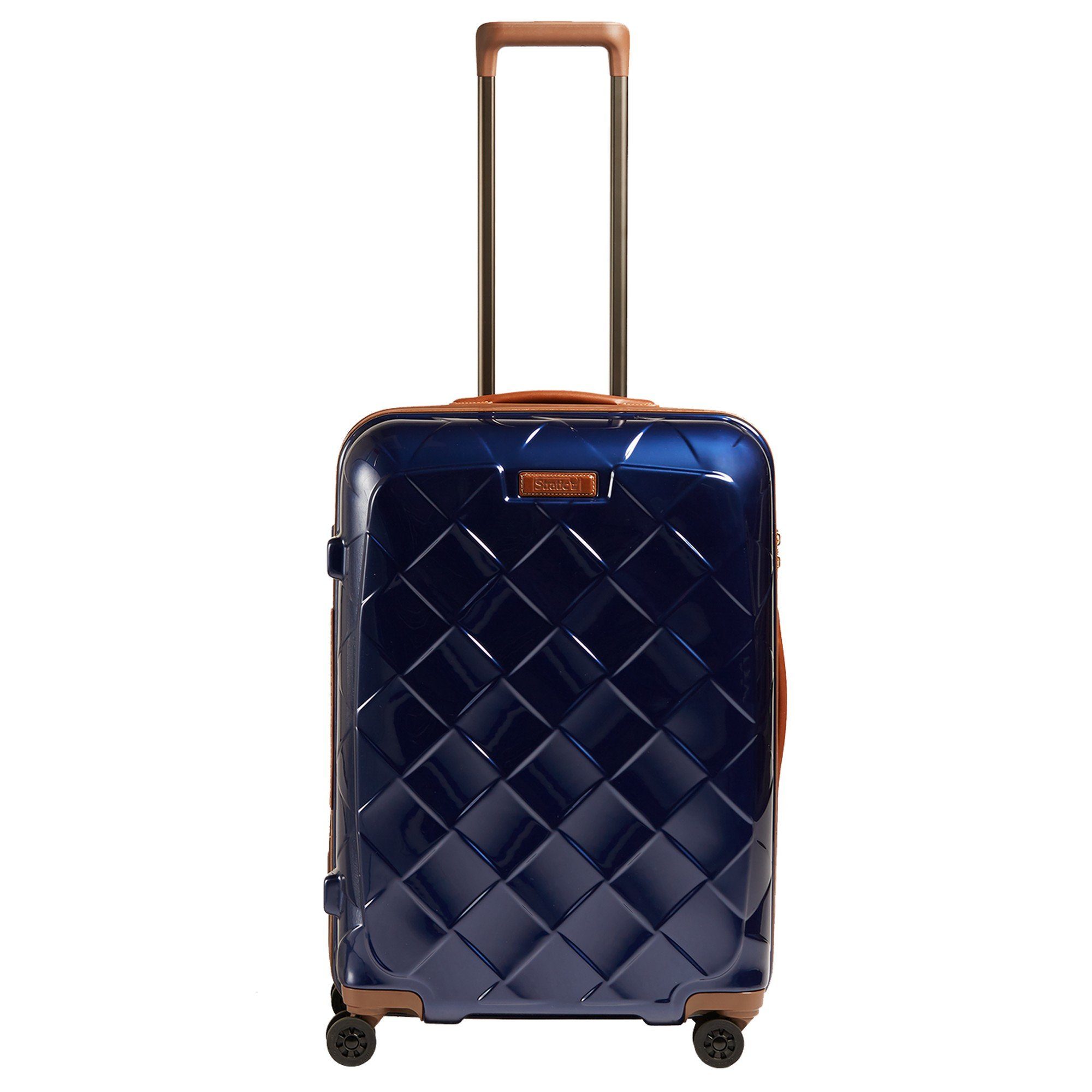 Stratic Trolley Leather and More - 4-Rollen-Trolley 66 cm M, 4 Rollen blue