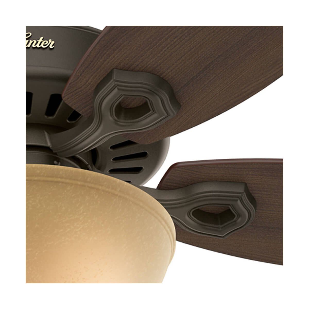 Hunter Deckenventilator Deckenventilator Builder Deluxe Bronze mit Licht, Mit Zugschnur