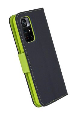 cofi1453 Handyhülle Hülle "Fancy" für XIAOMI POCO M4 PRO 5G Blau-Grün 6,6 Zoll, Kunstleder Schutzhülle Handy Wallet Case Cover mit Kartenfächern, Standfunktion