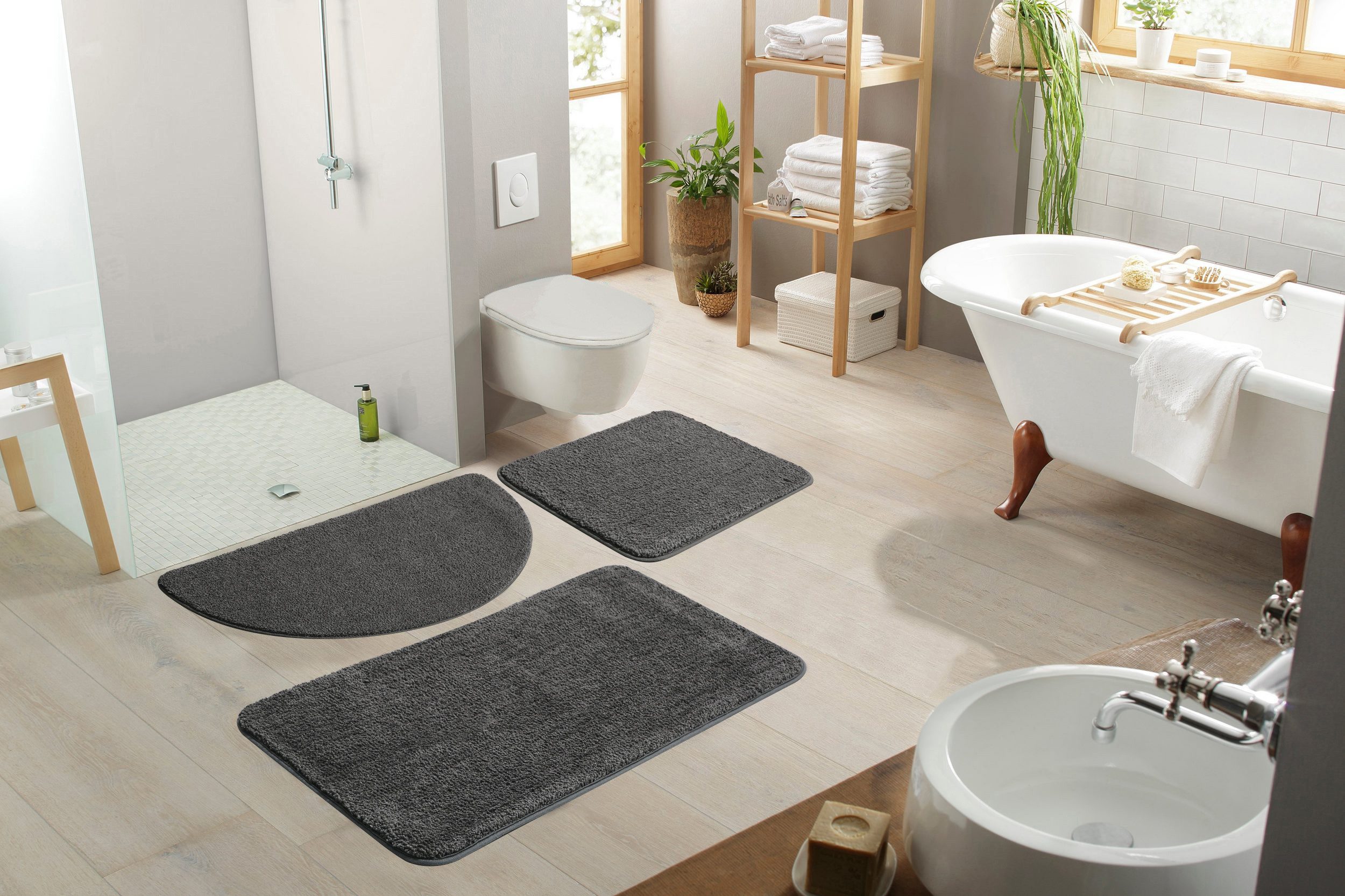 OTTO home Badematte Regona, Badteppich, Badvorleger, Badezimmer Teppich, Hö günstig online kaufen