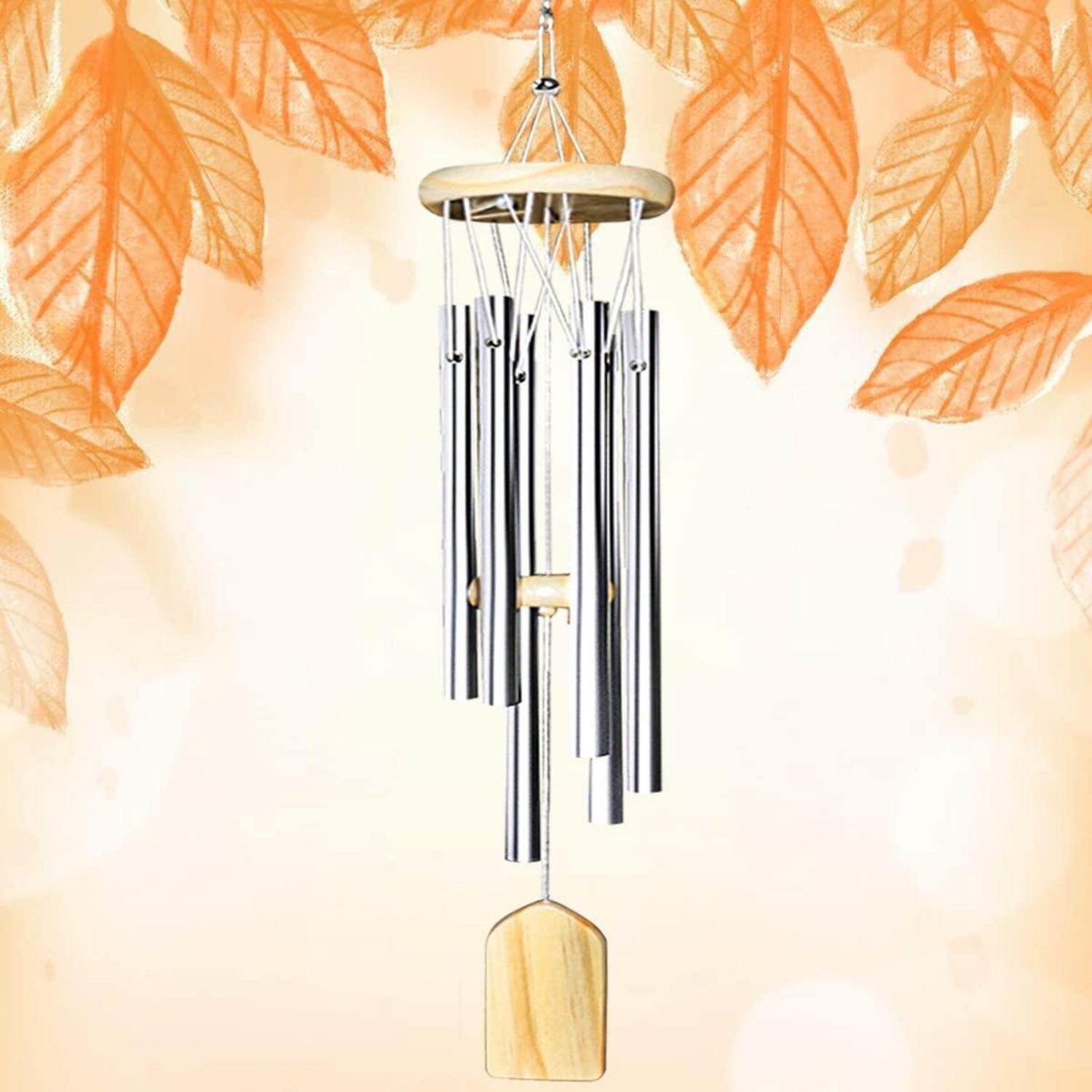 LuxusKollektion Windspiel Windspiel Metall 6 Rohre 68cm Alu/Kiefer (1 St)