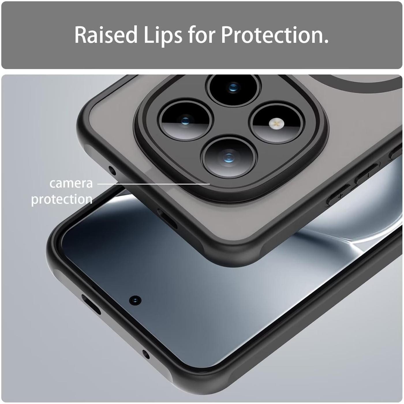 CoolGadget Handyhülle Magnet-Hülle für Xiaomi Redmi Note 15 Pro+ 5G Schutzhülle magnetisch 6,83 Zoll, Hülle Matt Stoßfest kompatibel mit QI-Laden Zubehör Kameraschutz Case
