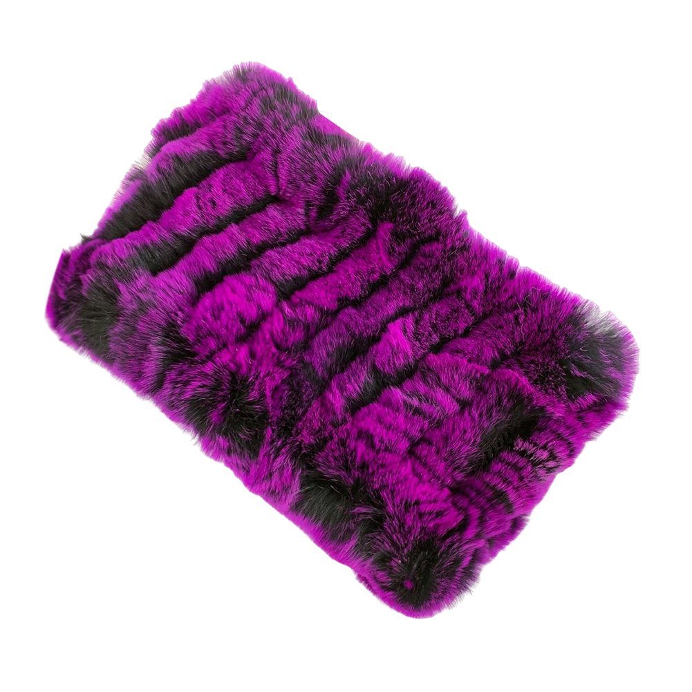 Wärmend Damen-Winter-Stirnbandschal, Modeschal Zwei-in-eins, tip Blusmart Winddicht, purple