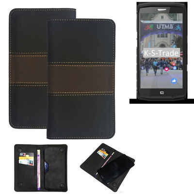 K-S-Trade Handyhülle für Crosscall Trekker-X4, Handy Hülle Trekker X4 Schutz Hülle Walletcase Bookstyle Tasche