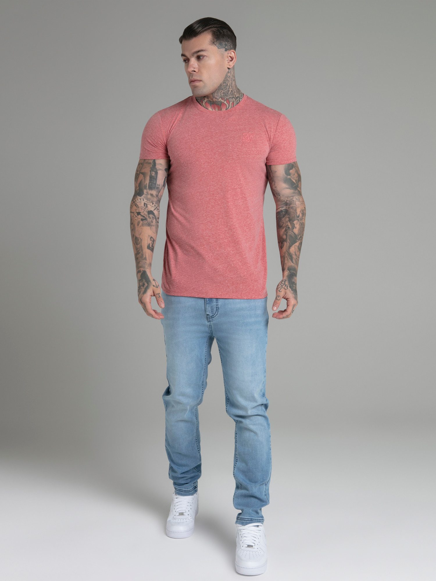Siksilk T-Shirt SikSilk Herren Orange Marl T-Shirt günstig online kaufen