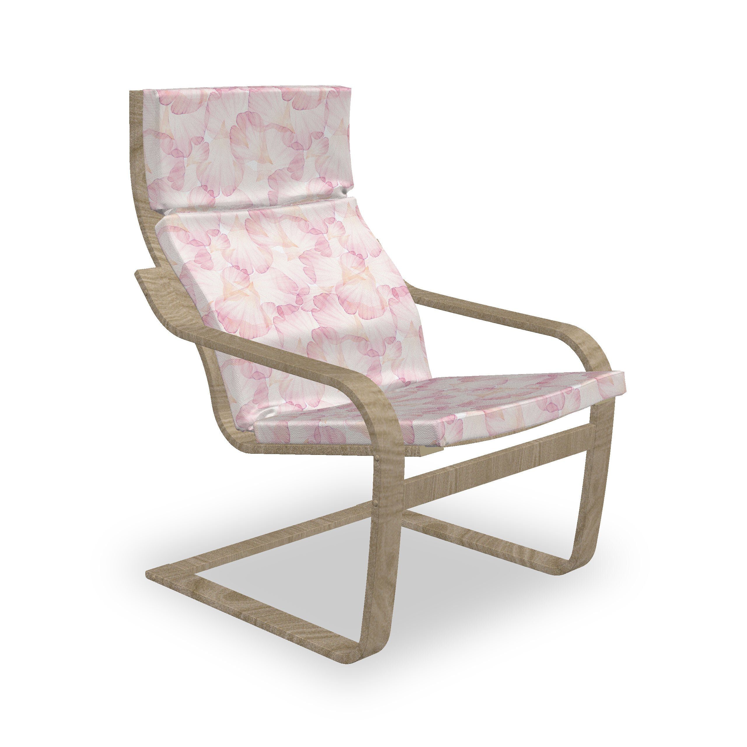 Pastell Hakenschlaufe Sitzkissen Blassrosa Reißverschluss, und Abakuhaus Stuhlkissen mit mit Stuhlkissen Blütenblätter