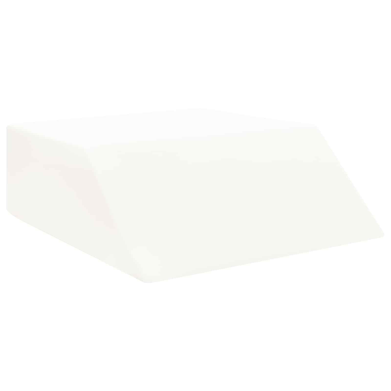vidaXL Kopfkissen Beinkissen Uni Weiß 63 x 52 x 19,5 cm PU-Schaum, Bezug: Samt