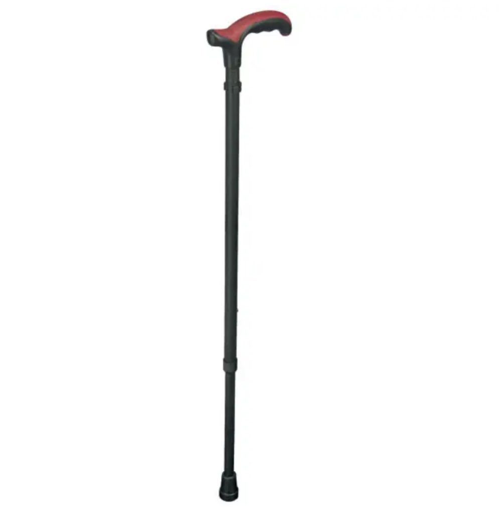 DocMed Gehstock Derby, Packung, 1-tlg., Mobilitätshilfe, Alltagshilfe, Stock, Comfort Soft Derbygriff, Höhenverstellbar: 76 - 96 cm
