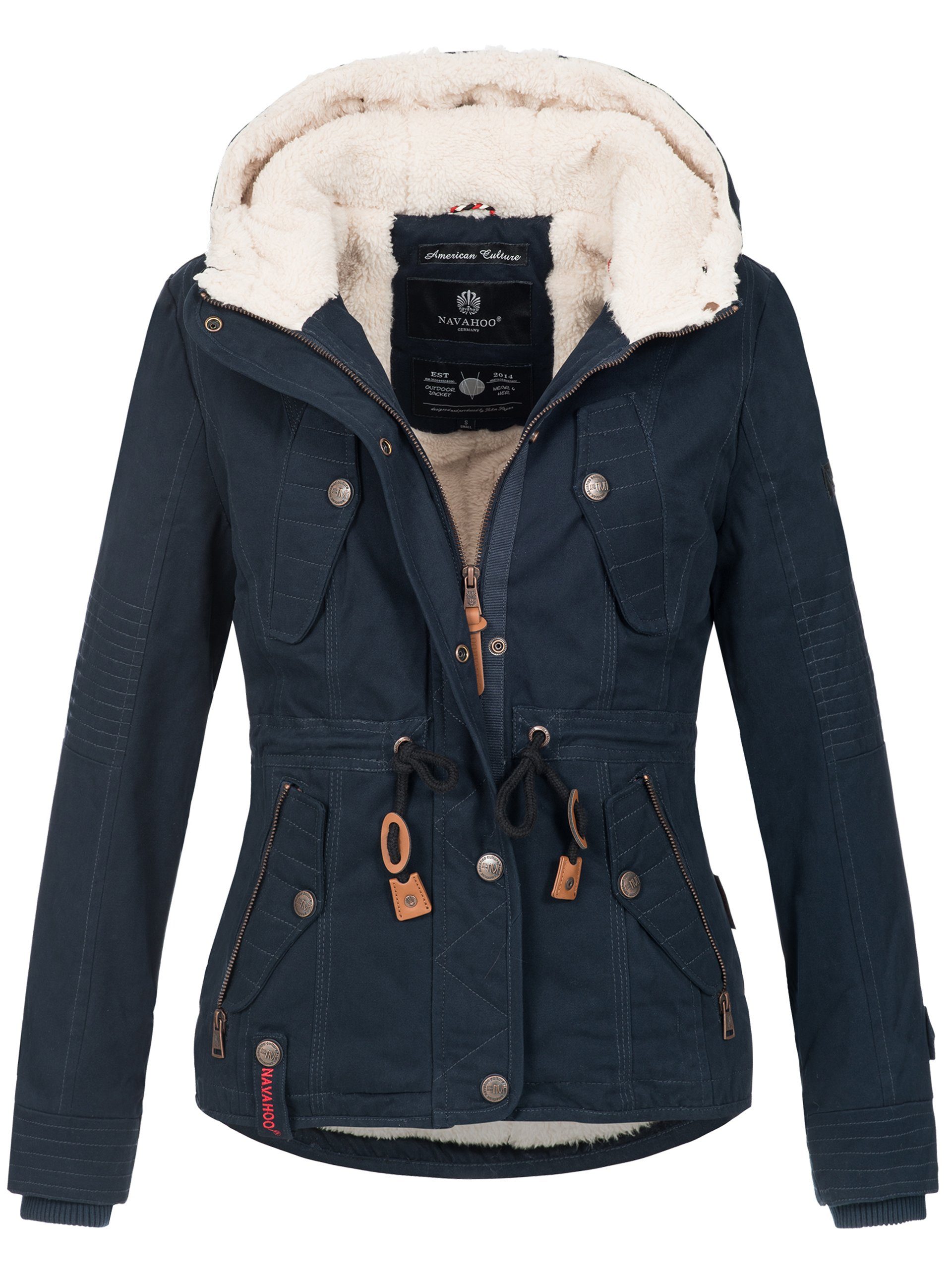 Navahoo Winterjacke Pearl mit warmem Teddyfell