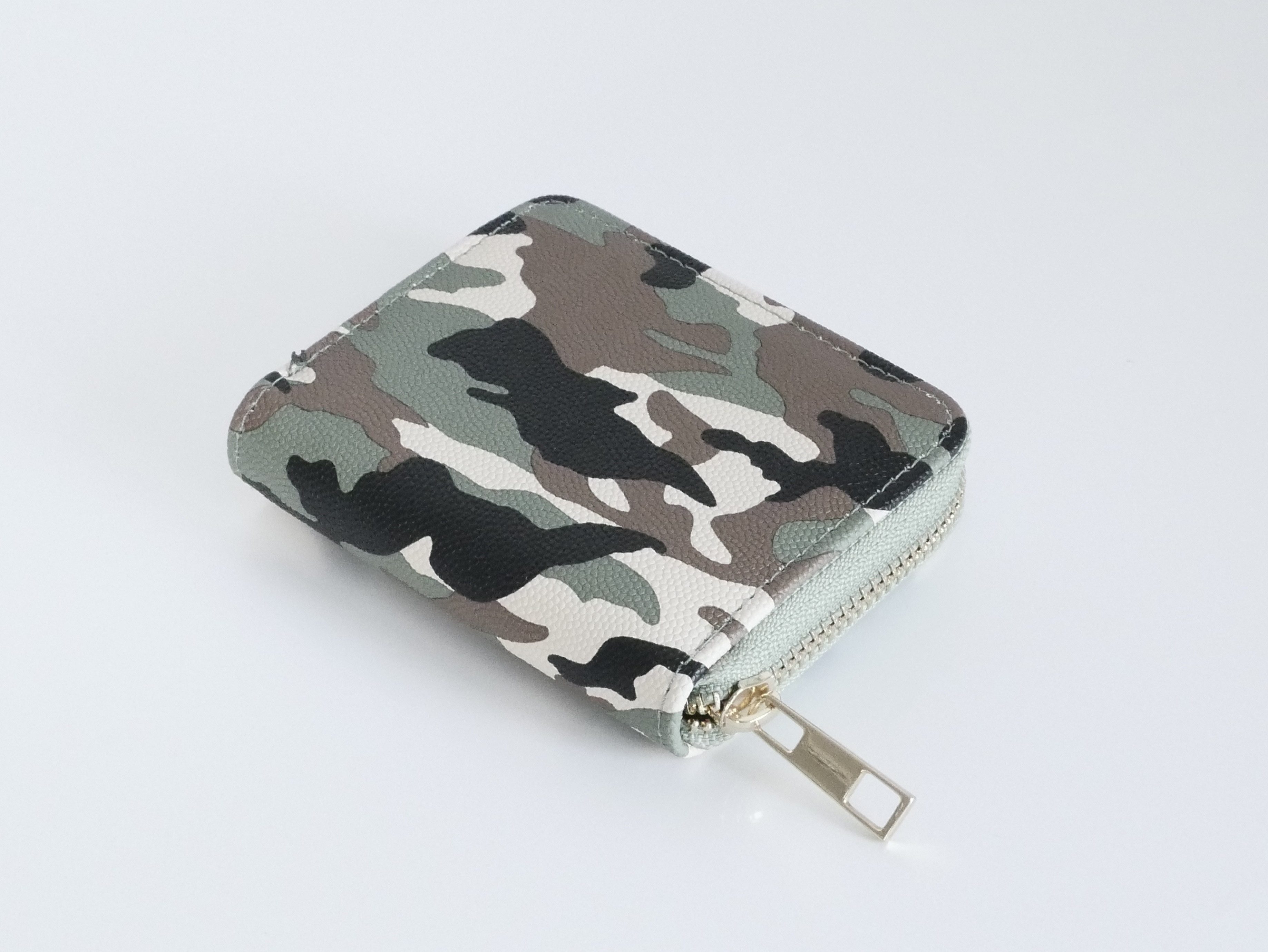 GlücksNugget Geldbörse Kinder-Geldbörse Camouflage grün – praktische Börse im Tarnmuster