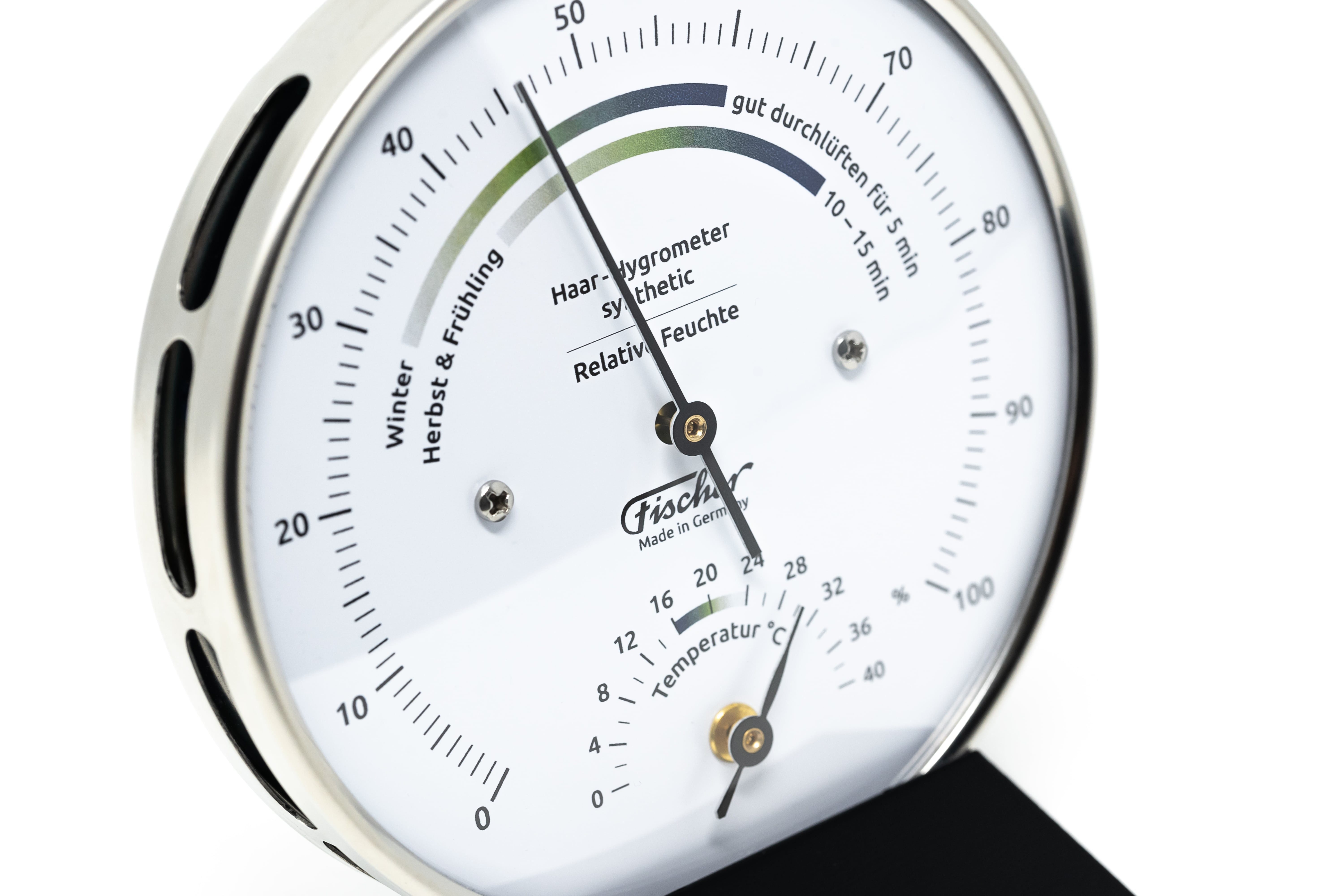 Fischer Klimamesser Fischer 122.01HT Wohnklima-Hygrometer mit Thermometer Made in Germany