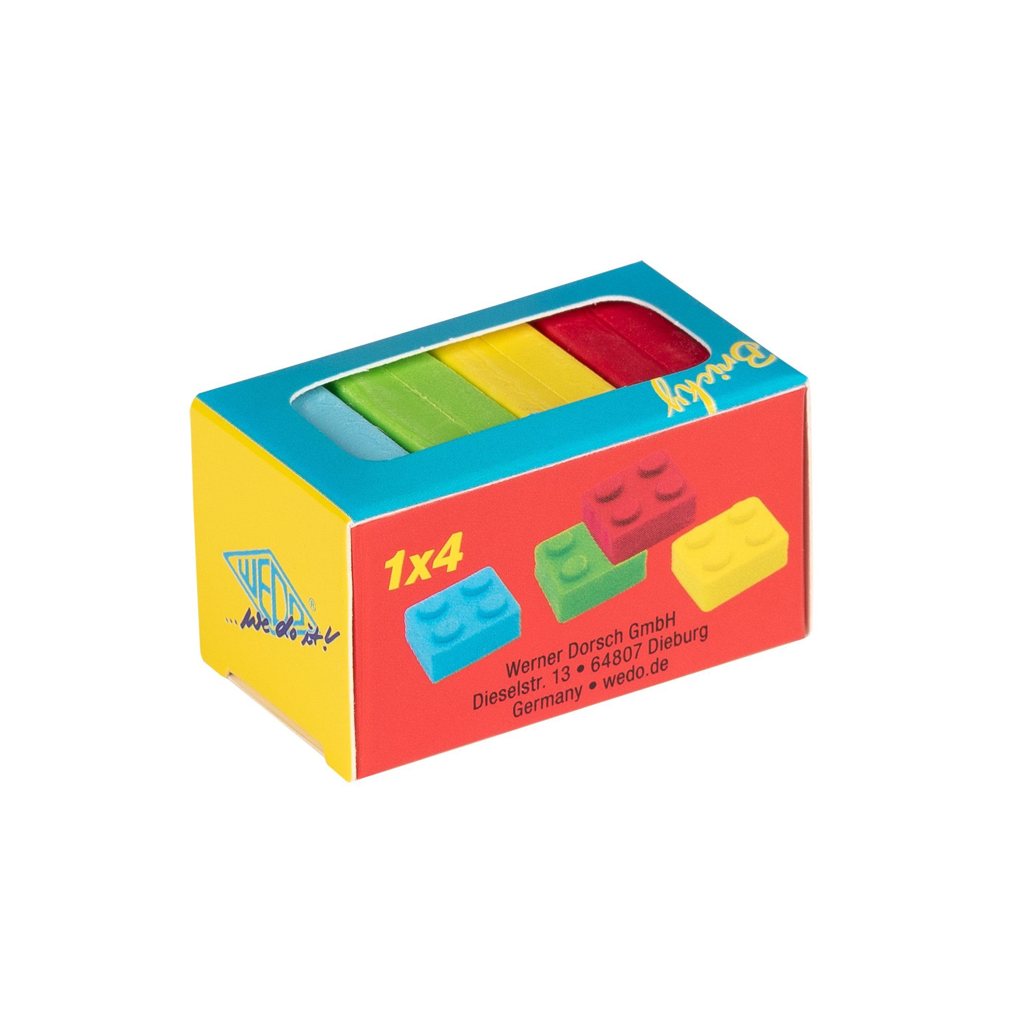 WEDO Radiergummi WEDO® Baustein BRICKY Radierer Radierer Ball Radiergummi