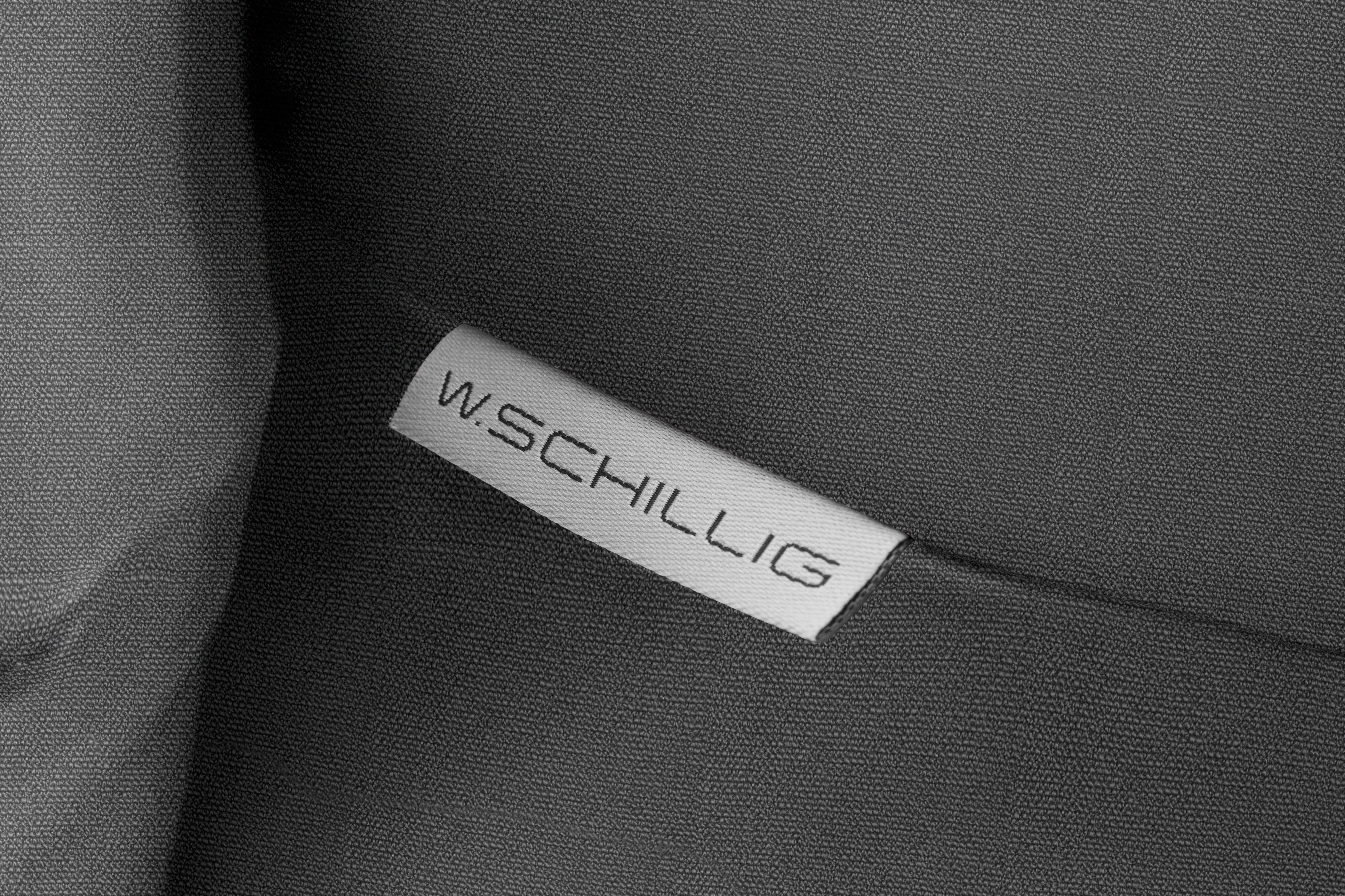 234 2,5-Sitzer Metallfüße W.SCHILLIG in Schwarz, cm Kopfstützenverstellung, sherry, Breite