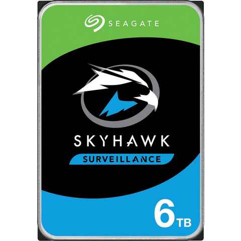 Seagate SkyHawk HDD-Festplatte (6 TB) 3,5" 180 MB/S Lesegeschwindigkeit, Bulk, inkl. 3 Jahre Rescue Data Recovery Services