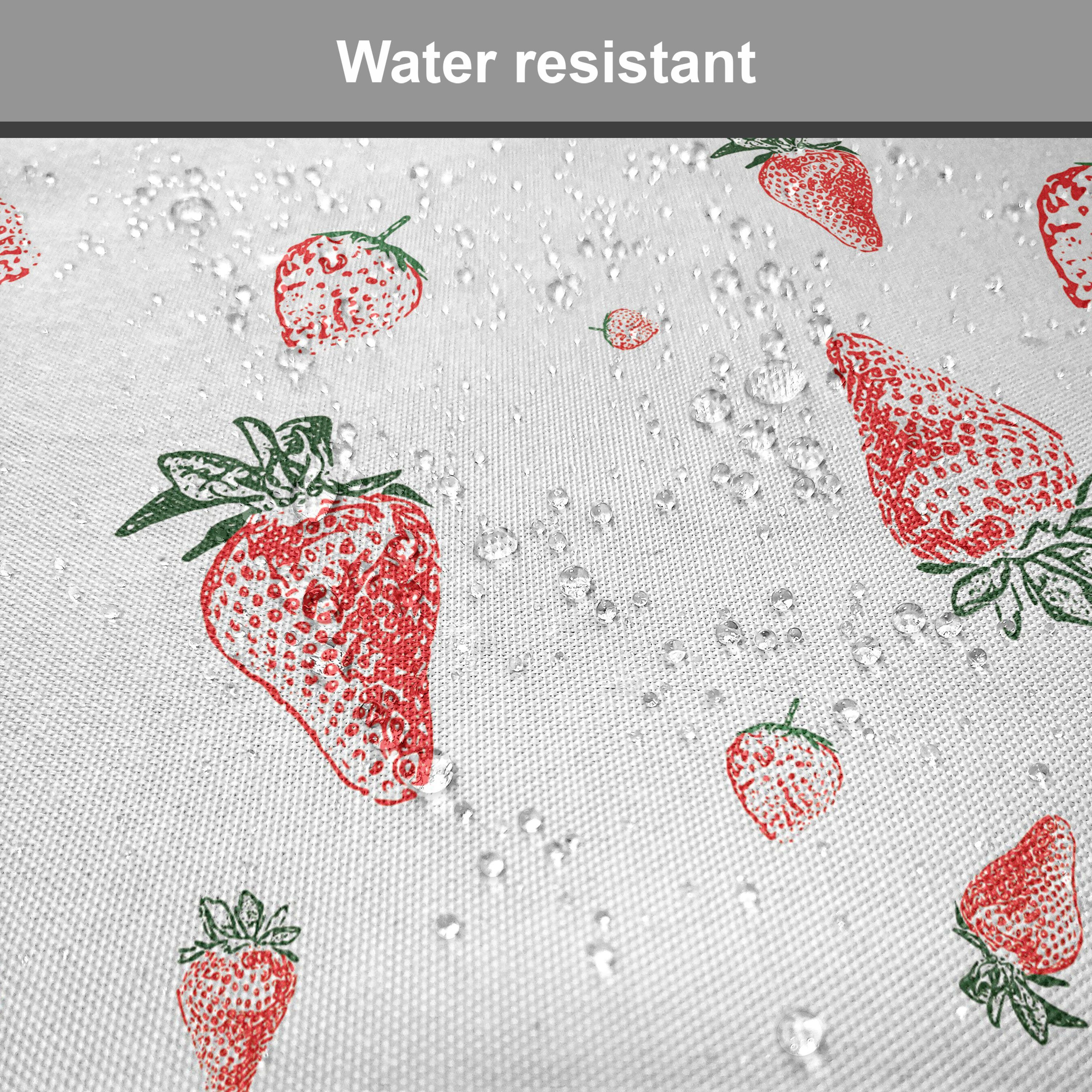 Erdbeere Abakuhaus wasserfestes Frucht-Muster für Stuhlkissen Küchensitze, mit Grunge Riemen Dekoratives Kissen