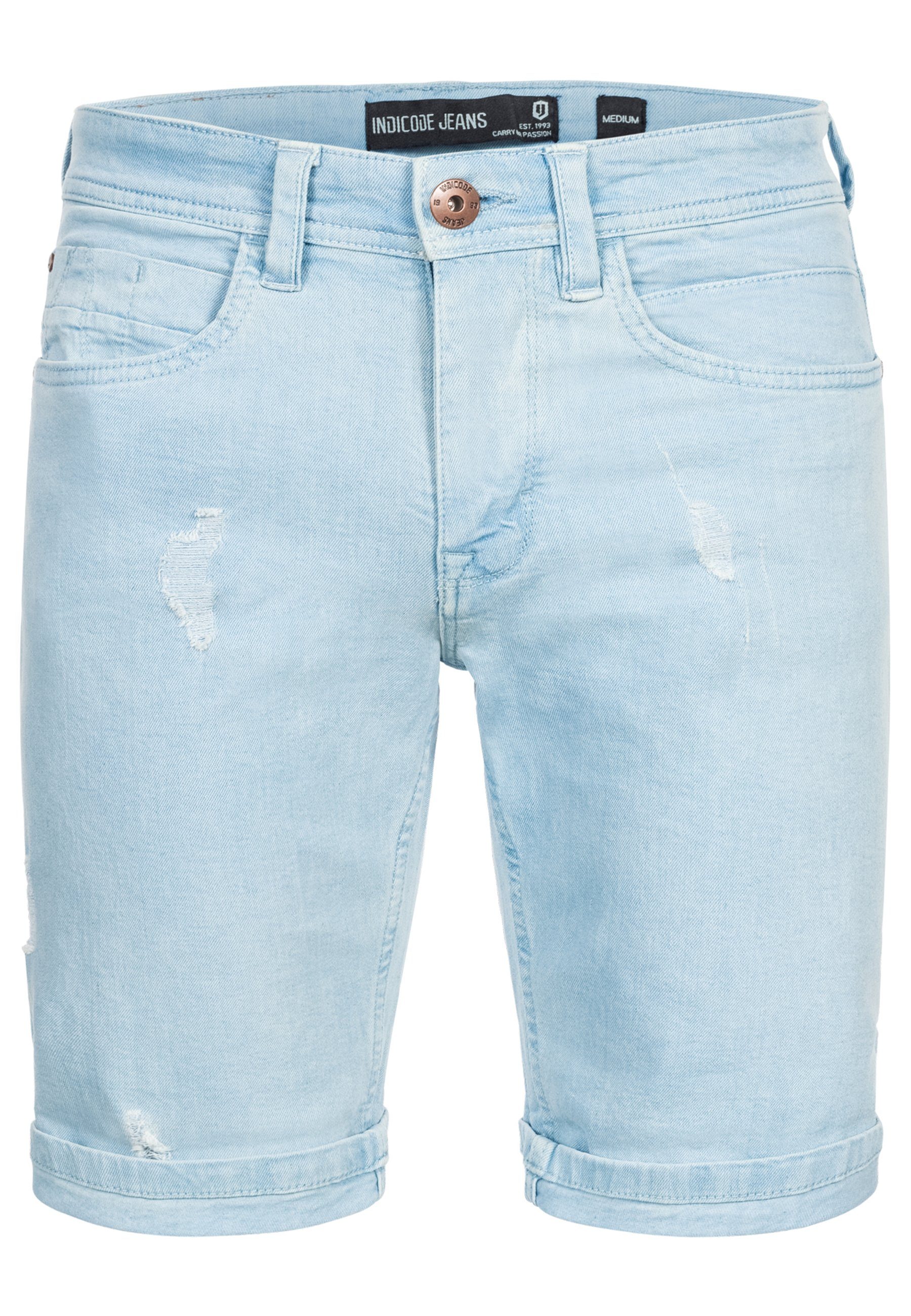 Indicode Jeansshorts Herren Page Jeans Shorts Herrenshorts 5-Pocket-Shorts günstig online kaufen