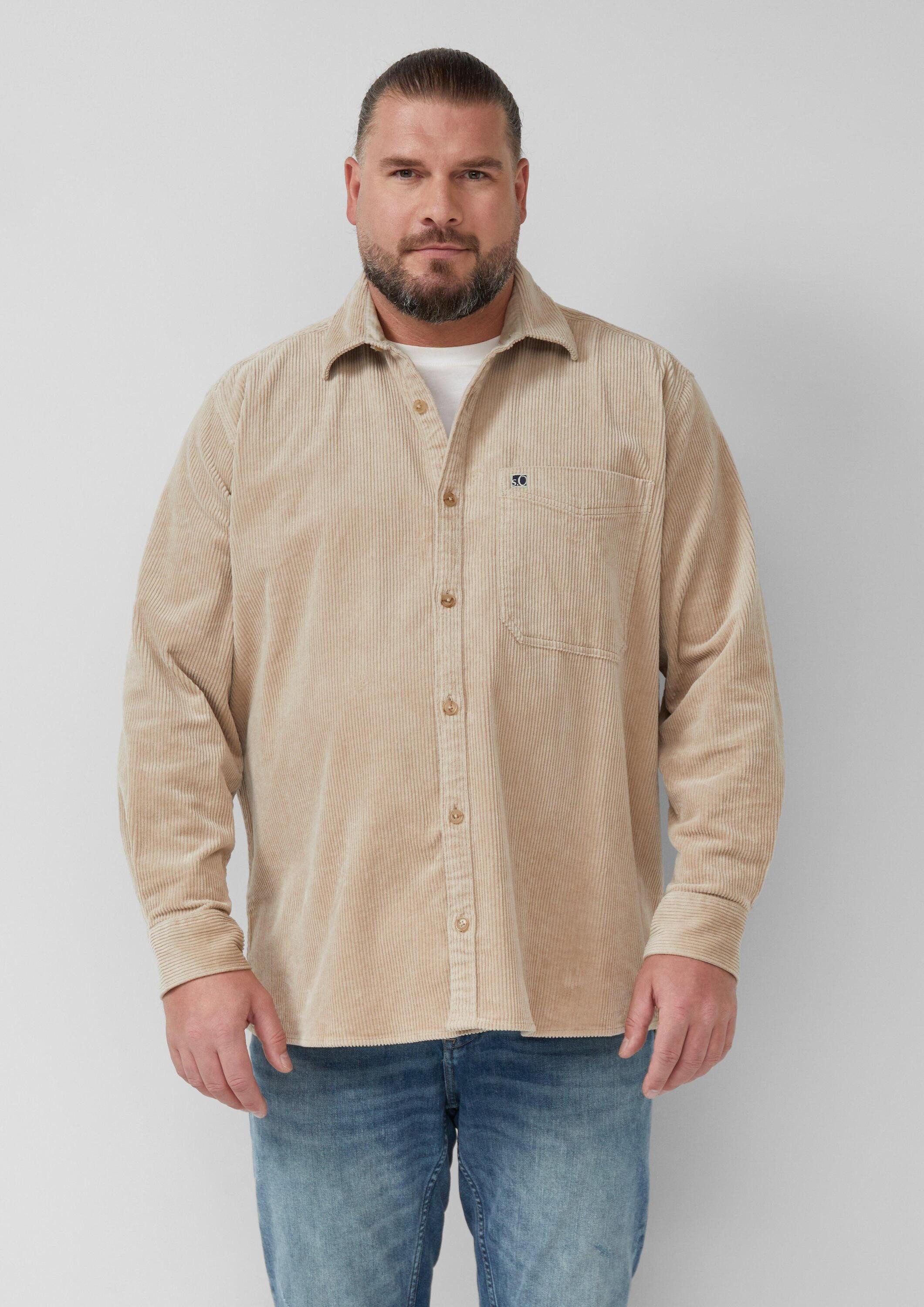 s.Oliver Hemdjacke Hemd Lässiges Cord-Overshirt aus Baumwollstretch
