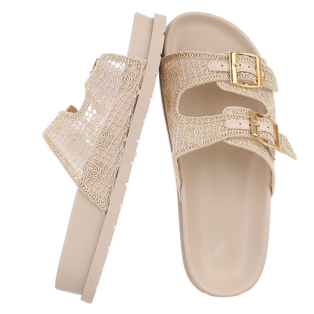 Ital-Design Elegante Damen-Sandalen mit verstellbaren Riemen Pantolette (89 günstig online kaufen