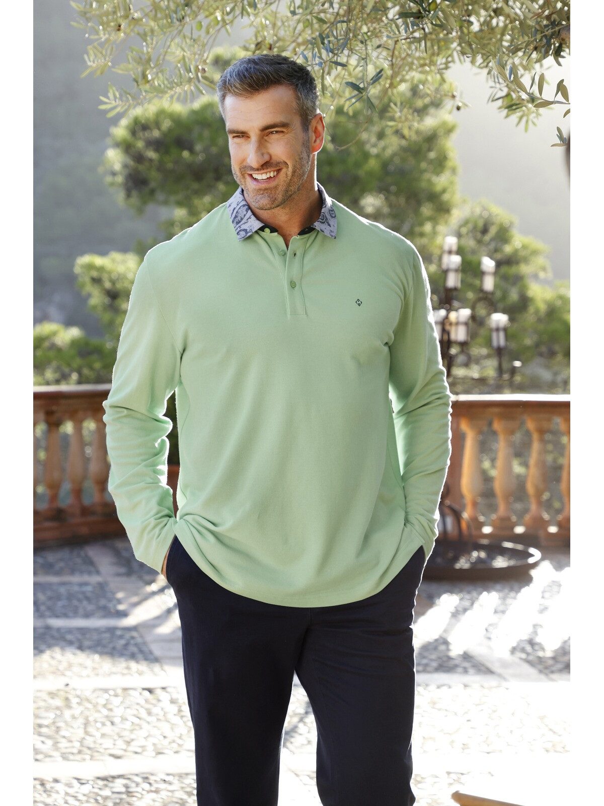 Charles Colby Langarm-Poloshirt EARL DAREN mit günstig online kaufen