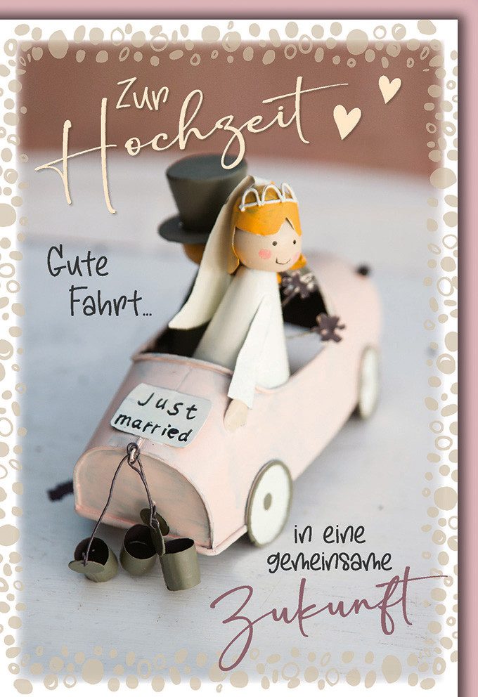 Verlag Dominique Grußkarten Hochzeit - Karte mit Umschlag - Just married