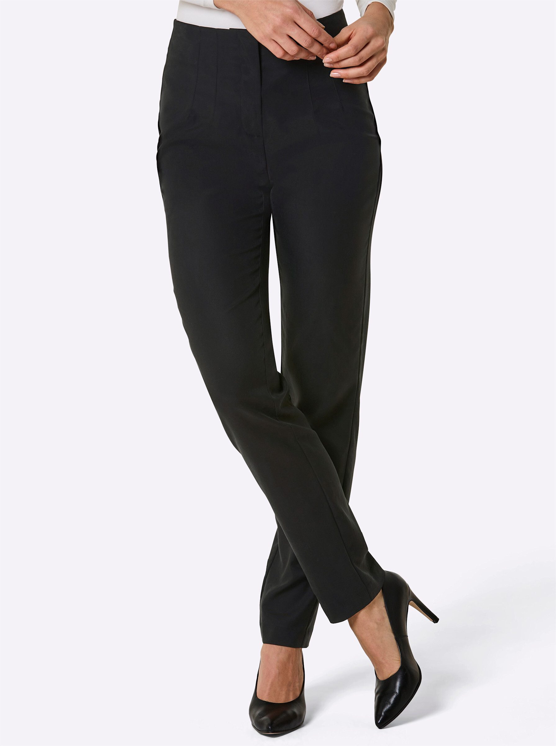 creation L Bequeme Jeans Lyocell-Mix-Hose erhöht