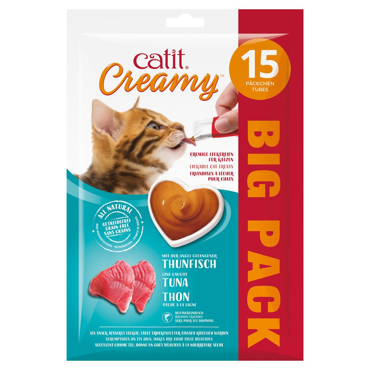 Catit Creamy Thunfisch Bigpack 15 x 10 g, für: Katze