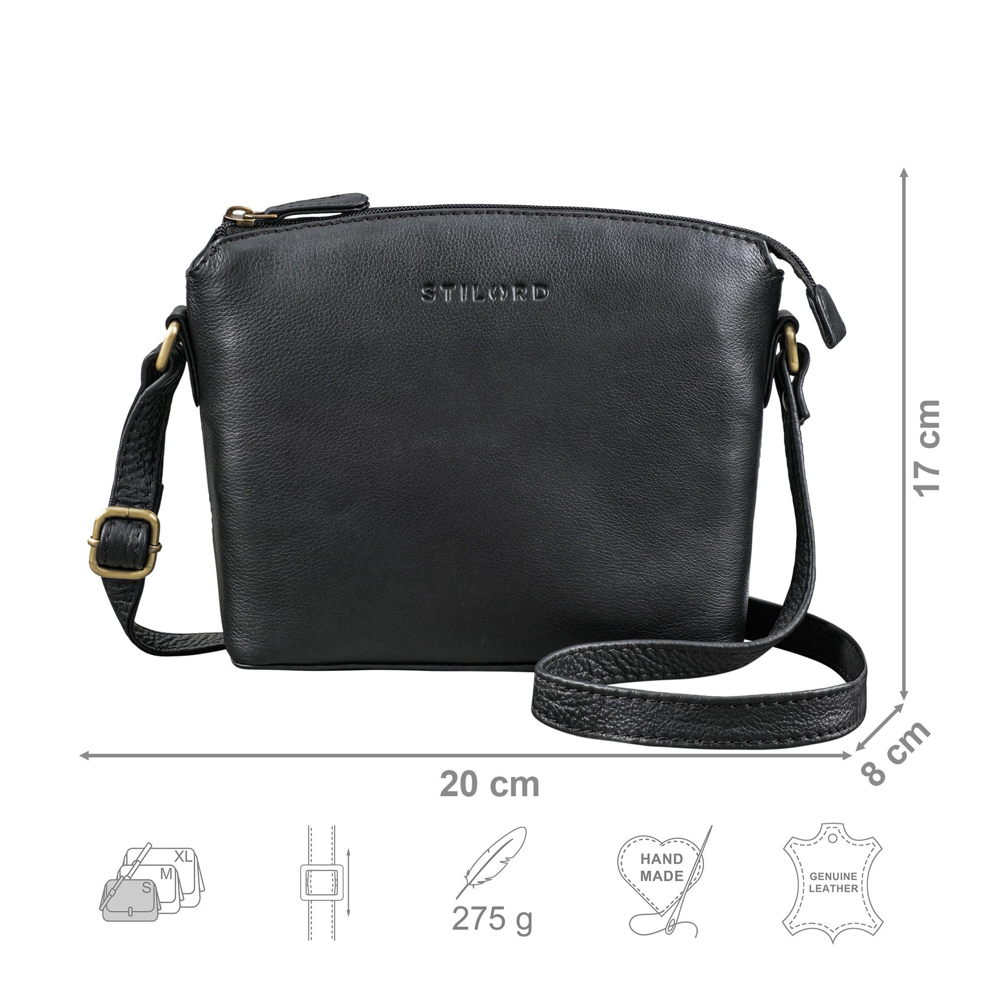 STILORD Handtasche "Melinda" Zeitlose Ledertasche Damen Umhängetasche Klein