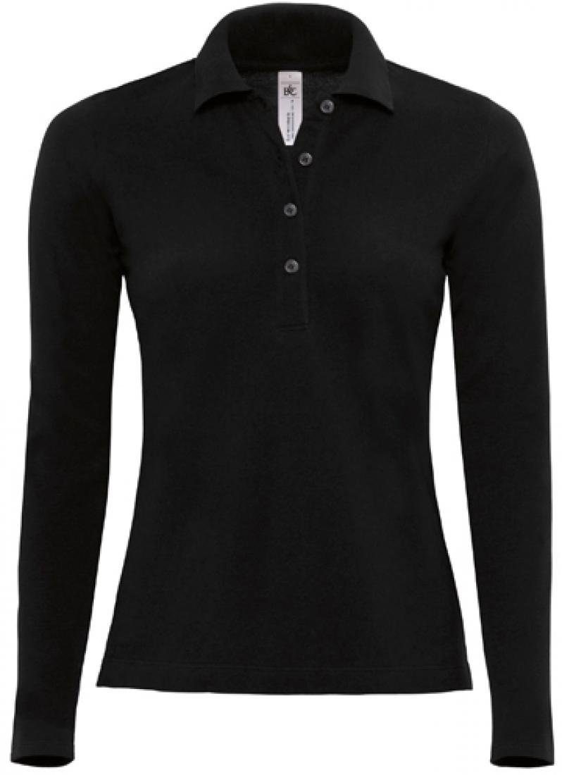 B&C Langarm-Poloshirt Poloshirt Safran Pure Longsleeve günstig online kaufen
