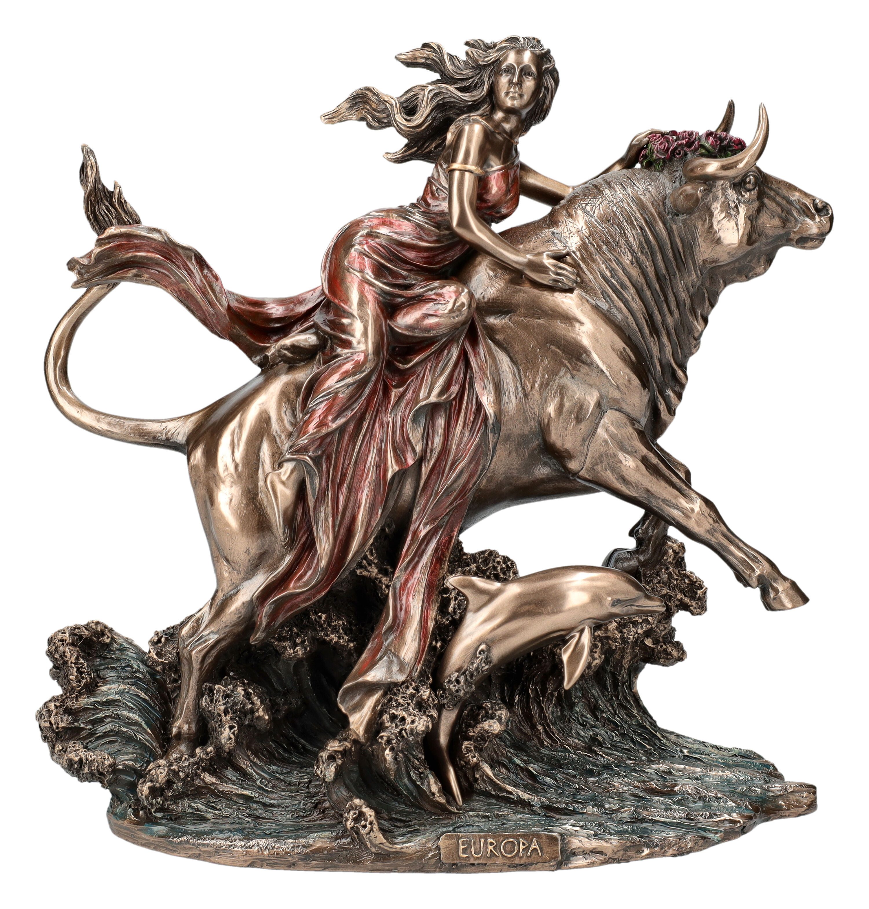 Figuren Shop GmbH Dekofigur Die Entführung der Europa Figur - Zeus als Stier - Veronese Dekofigur