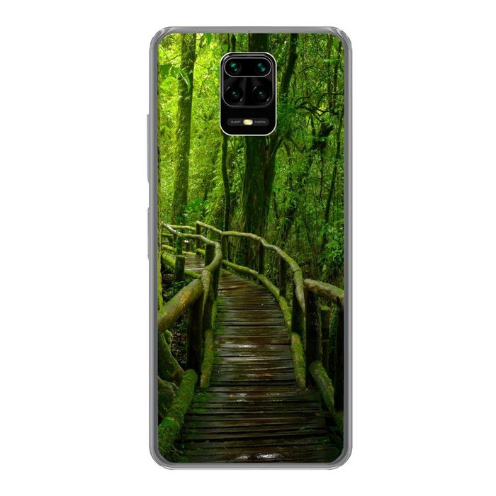 MuchoWow Handyhülle Dschungel - Brücke - Moos - Natur - Tropisch Phone Case Handyhülle Xiaomi Redmi Note 9 Pro Silikon Schutzhülle