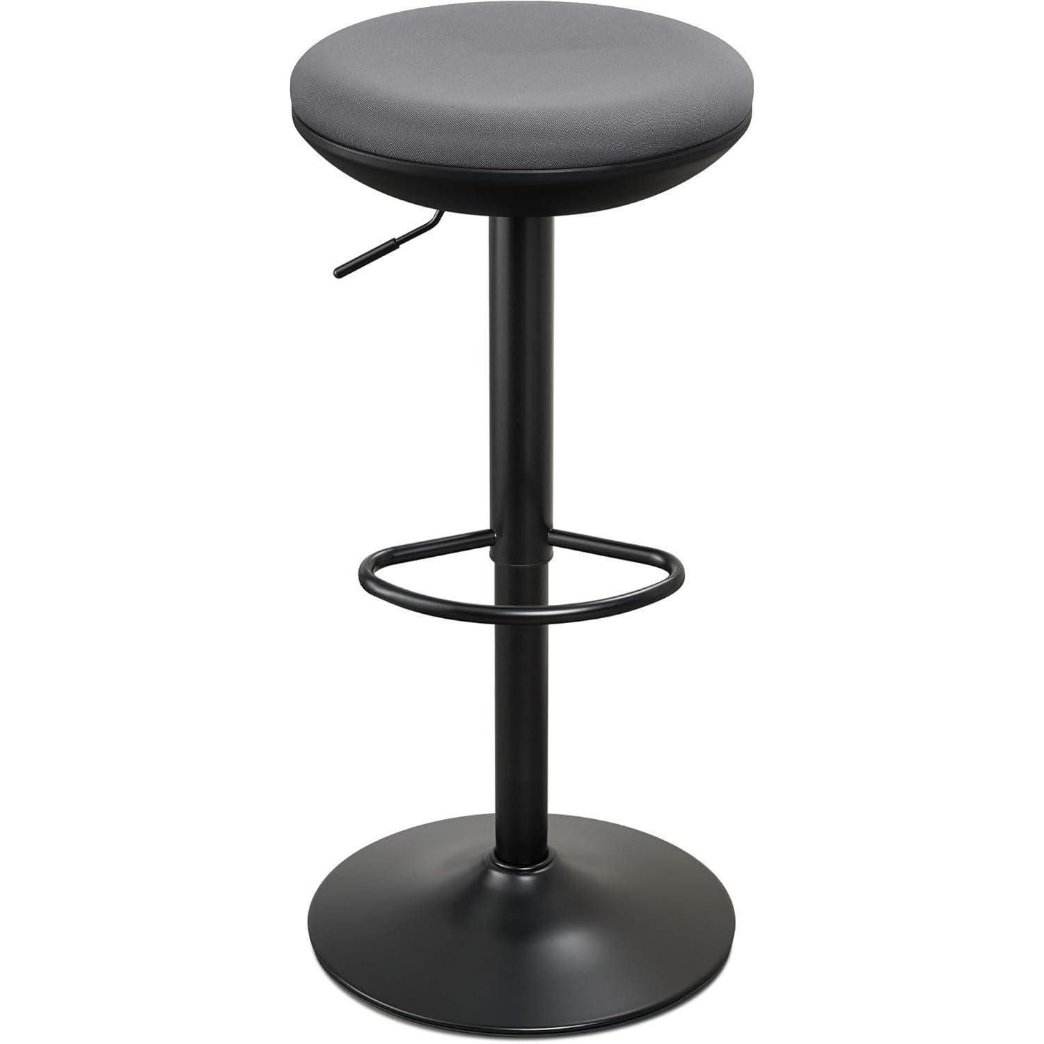 LuxusKollektion Stehhilfe Stehhocker Höhenverstellbar 360 Drehbar Rückenlos Grau