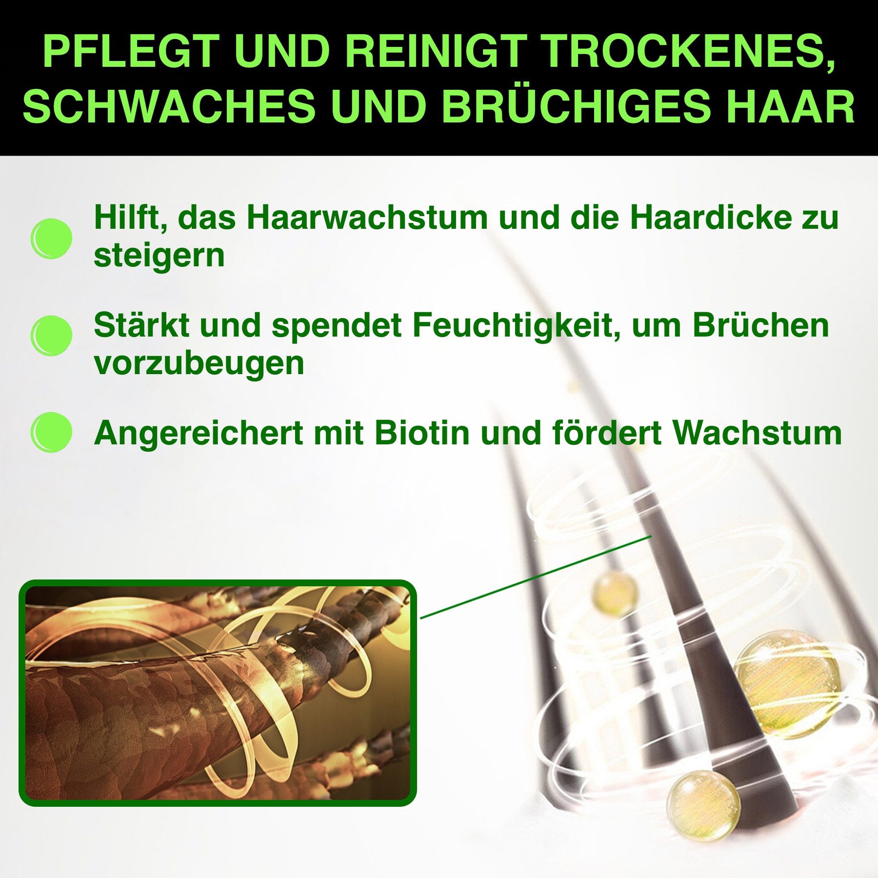 ALIVER Haarshampoo Shampoo Rizinusöl Kopfhaut Pflege Haarwachstum Vegan Aliver, 1-tlg., Vegan